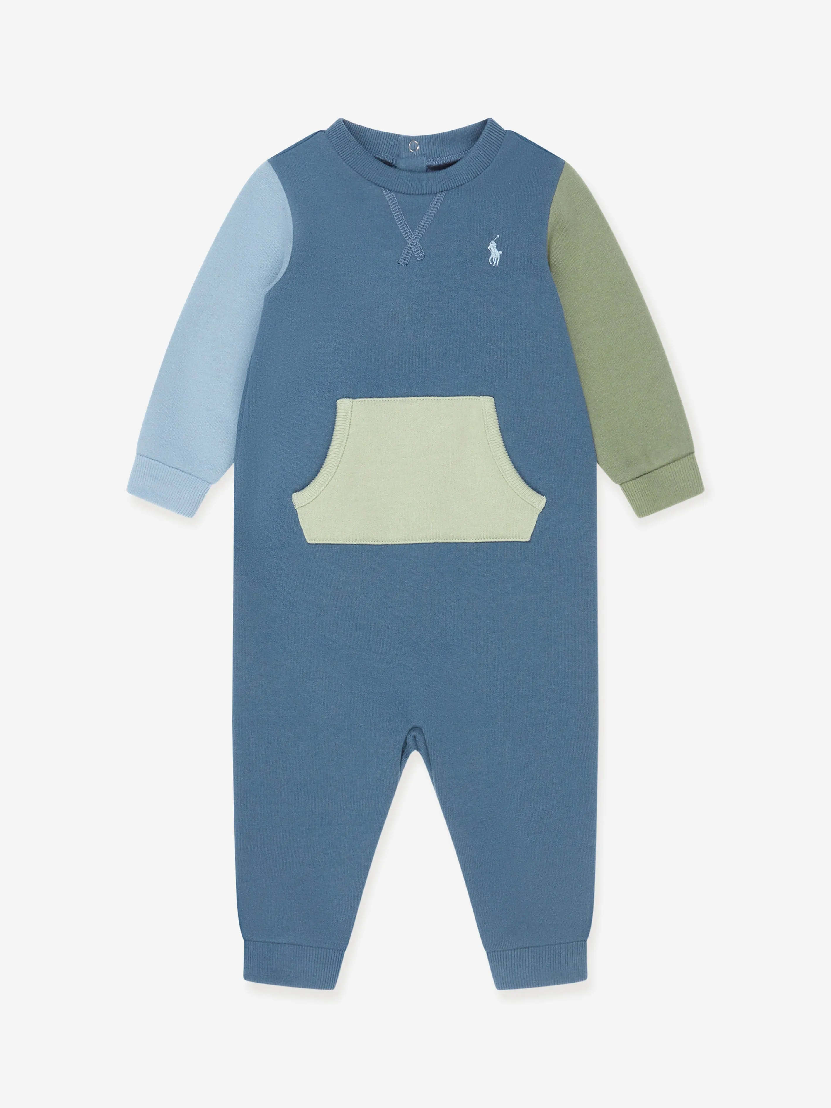 Ralph Lauren Baby Boys Colourblock Romper in Blue