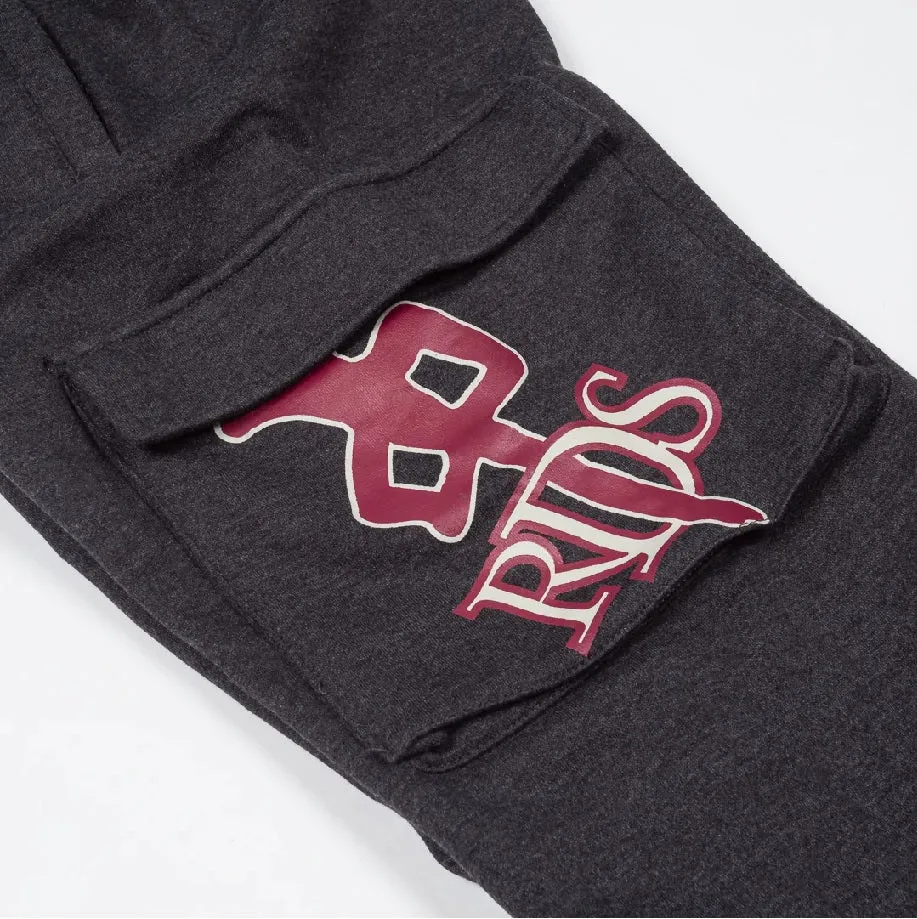 RDS OG Cargo Sweatpants, Black Heather Maroon