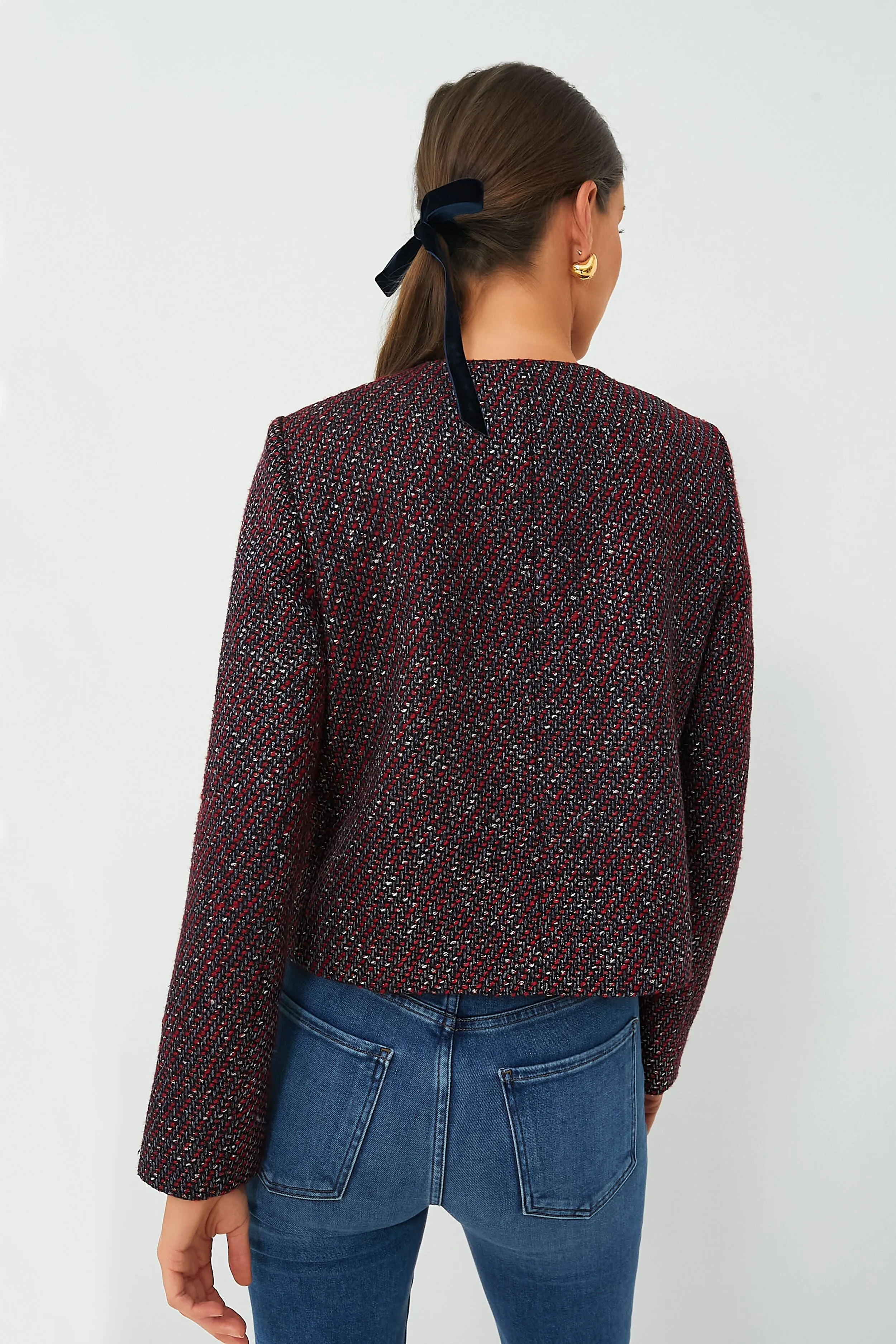 Red and Blue Tweed Marais Jacket