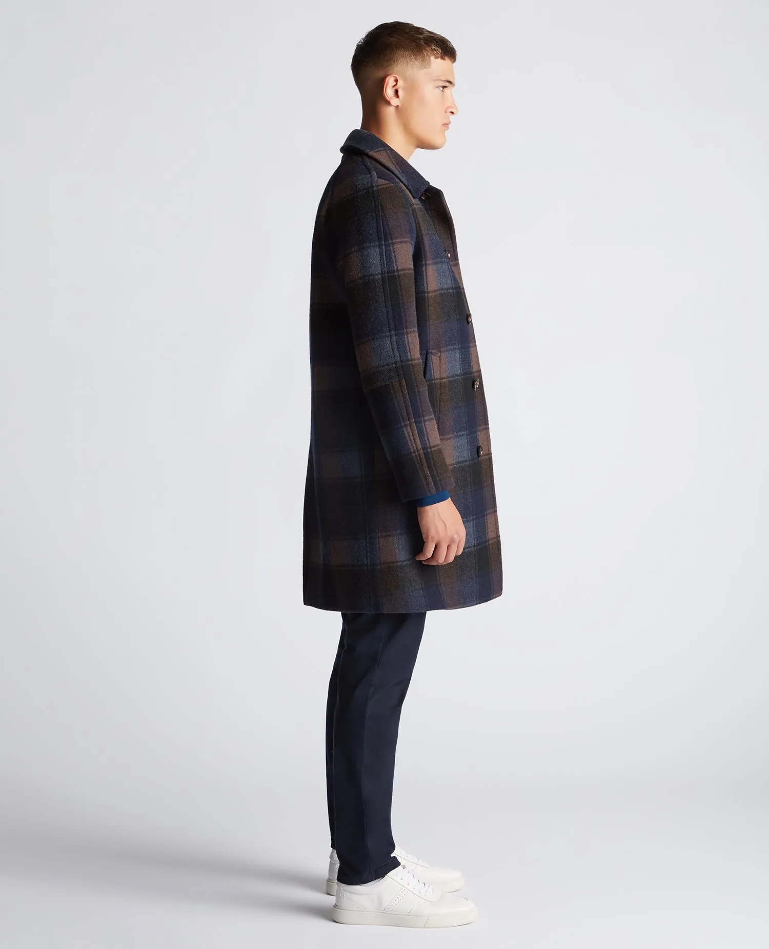 Relaxed Fit Wool-Mix Tailored Coat