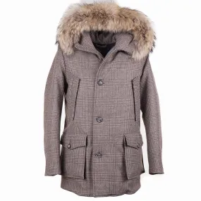 Rifugio Down-Filled Wool Parka with Fur Hood