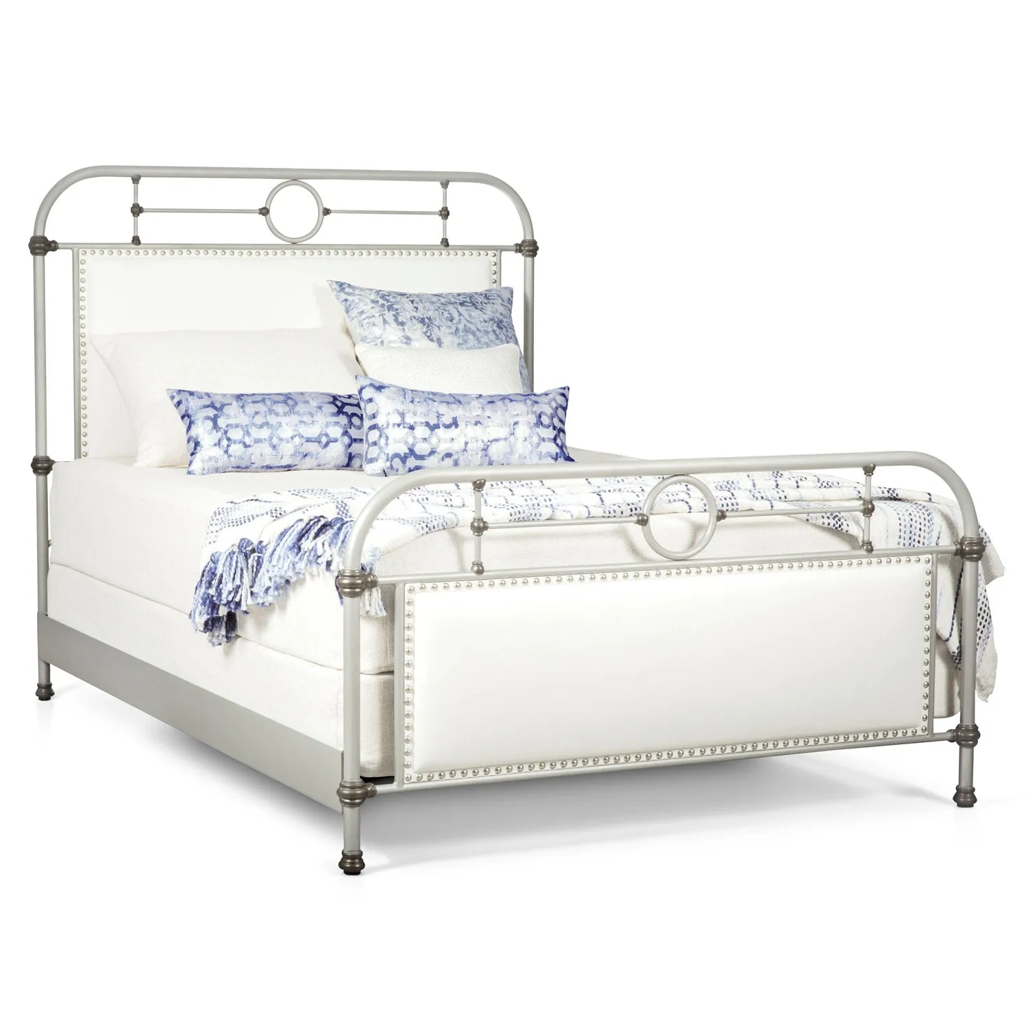 Rochester Upholstered Iron Bed by Wesley Allen