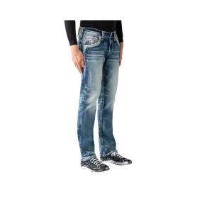 Rock Revival Men's Seagrass J200 Straight 34 Denim Jean