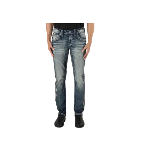 Rock Revival Men's Seth Alt Straight Cut Vintage Blue Jeans