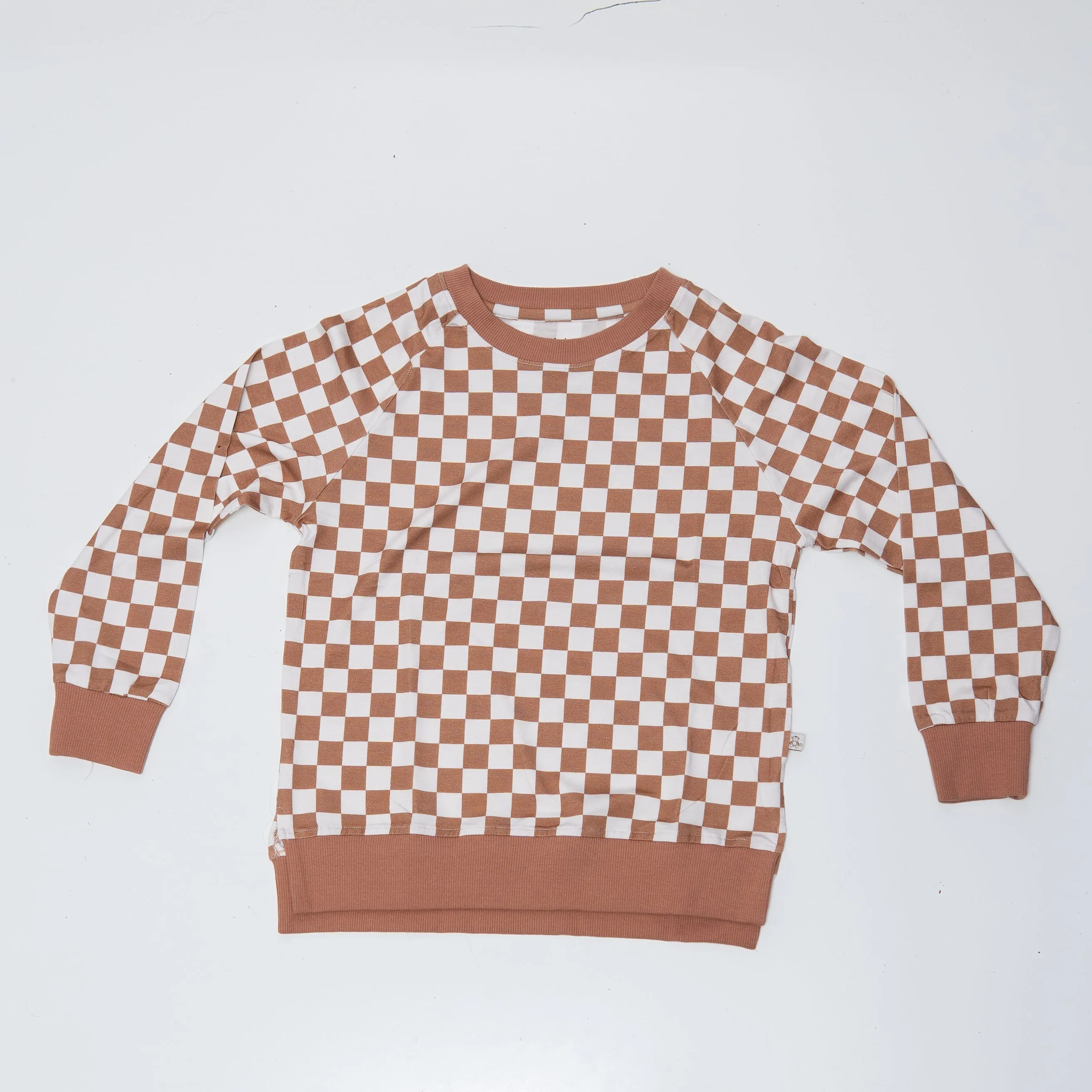 Rust Checks Toddler Crew Neck Sweatshirt