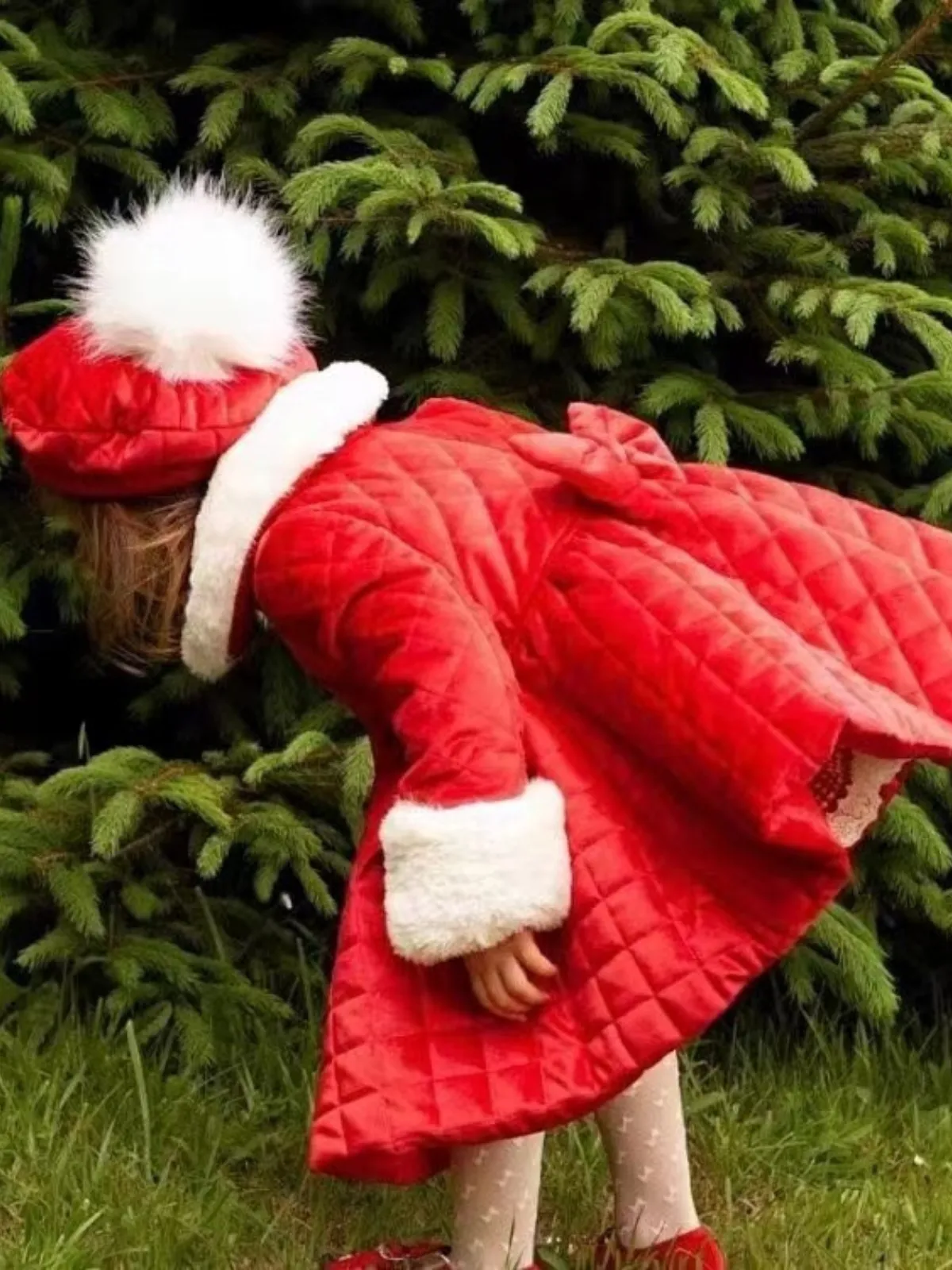 Santa's Favorite Quilted Wool Coat