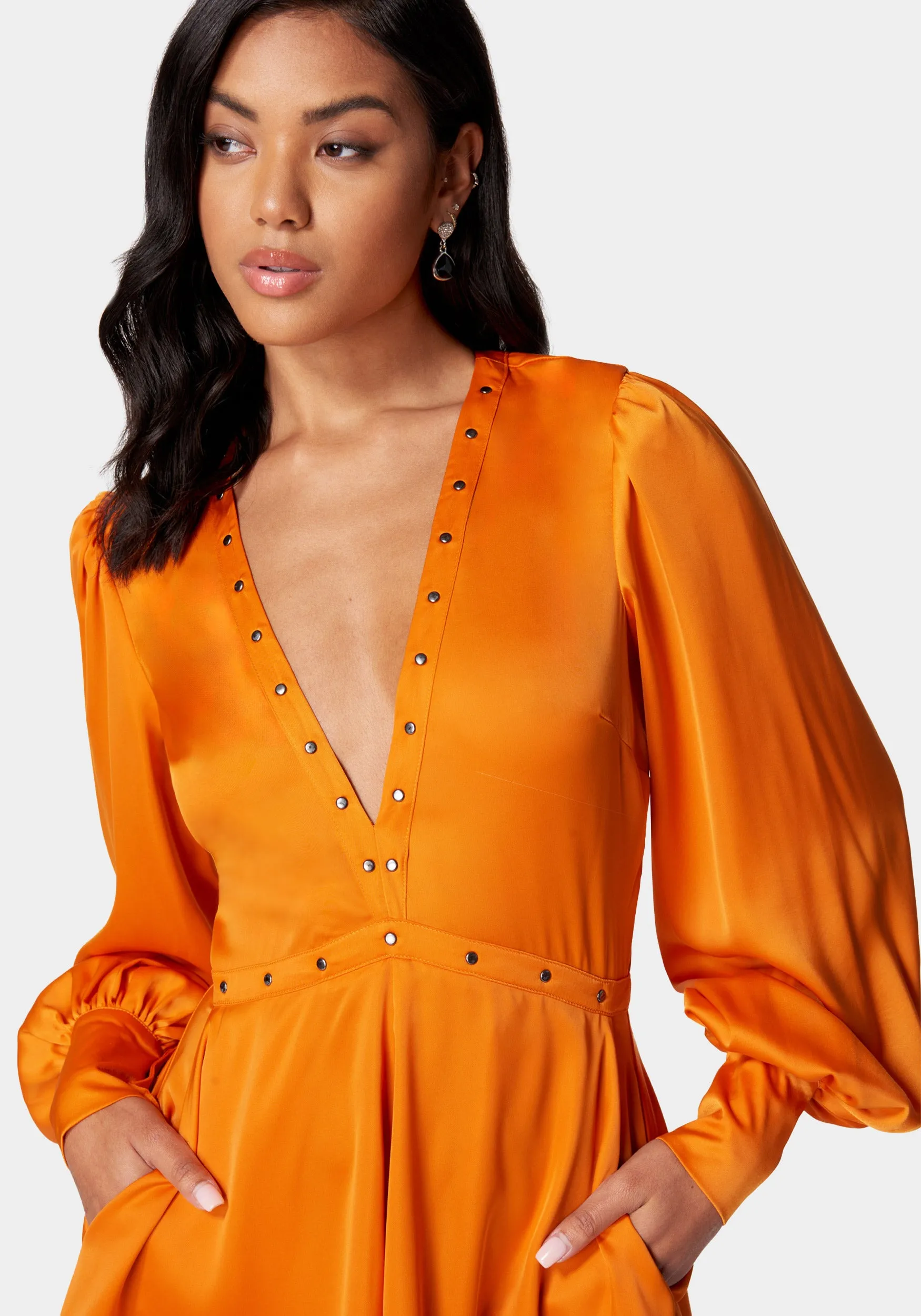 Satin Eyelet Detail Romper