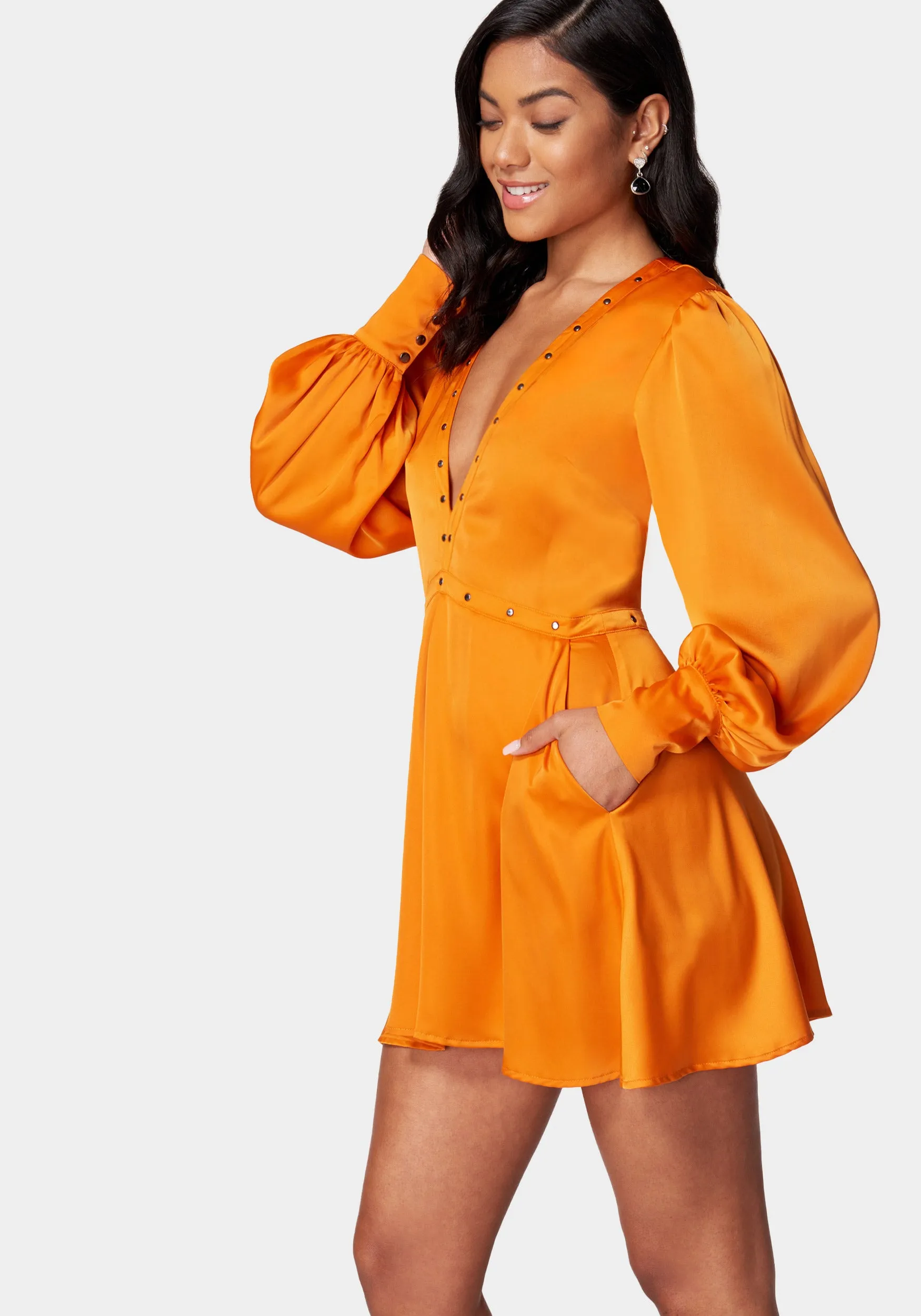 Satin Eyelet Detail Romper