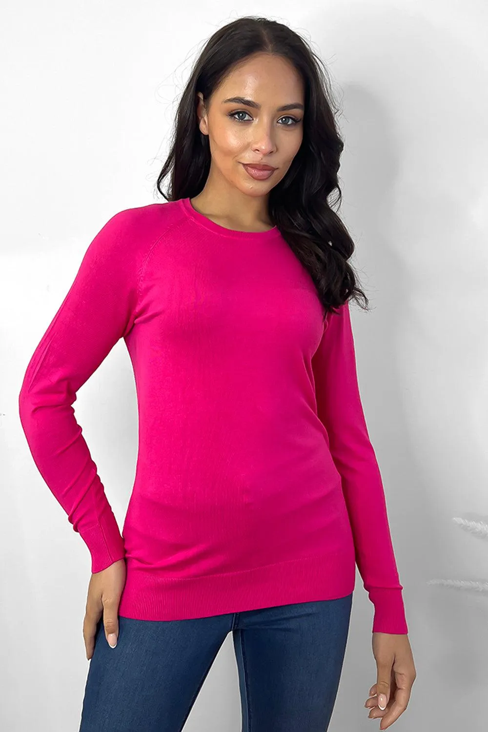 Scoop Neck Thin Knit Classic Pullover