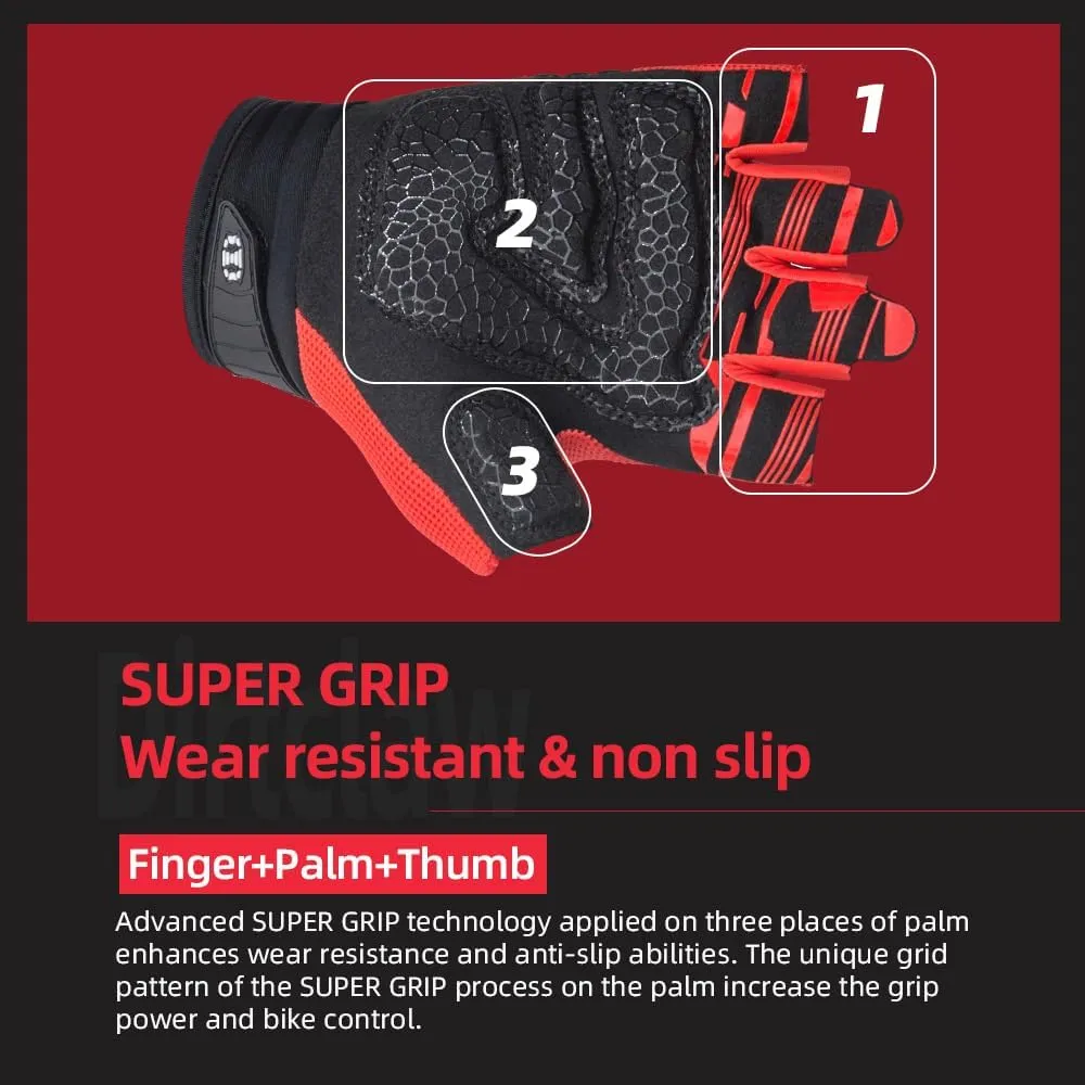 Seibertron Dirtclaw Anti-Slip Fingerless Gloves: Perfect for Off-Road, BMX, and Motocross Adventures