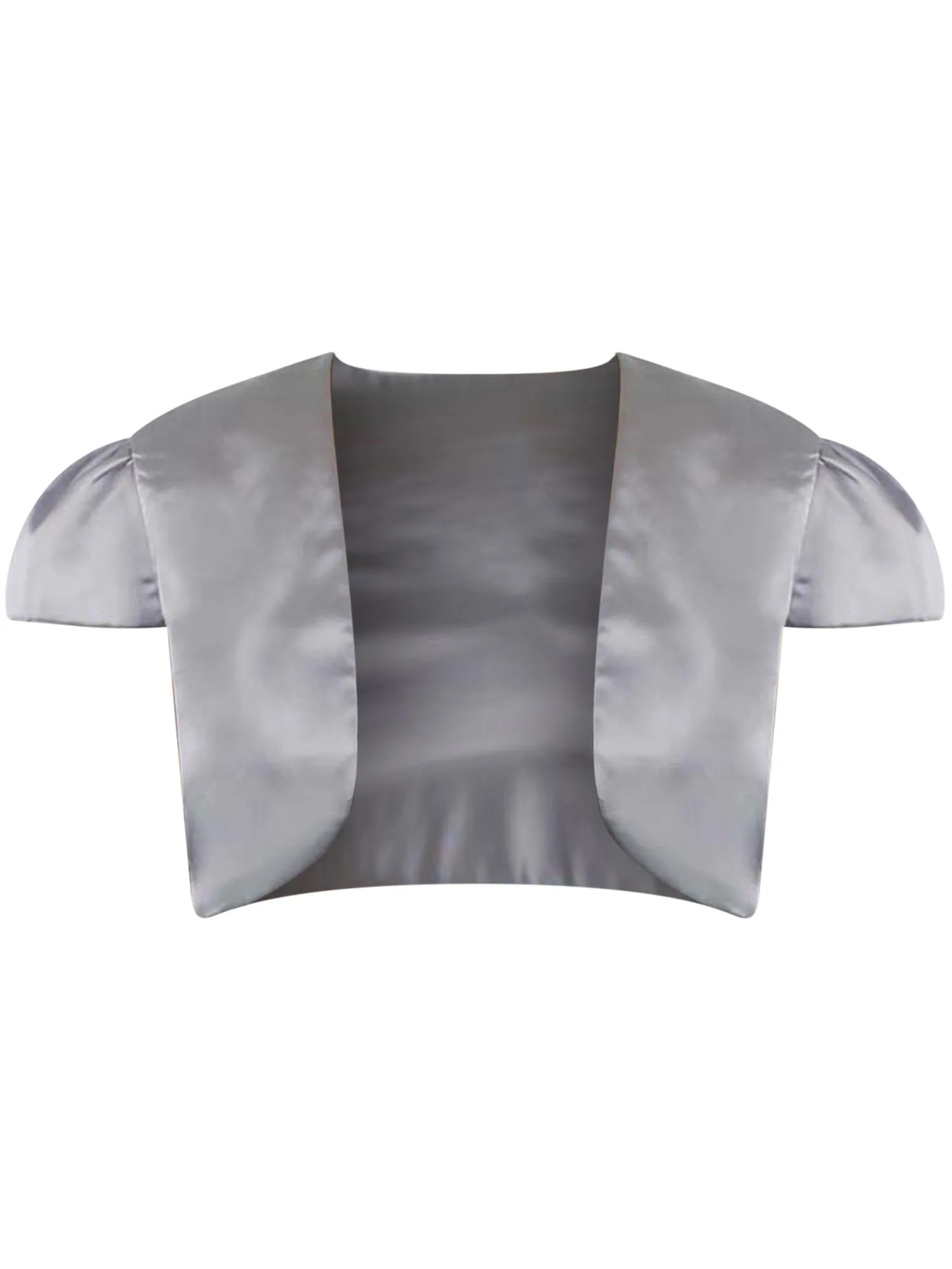 Short Sleeve Satin Bolero Shrug Jacket