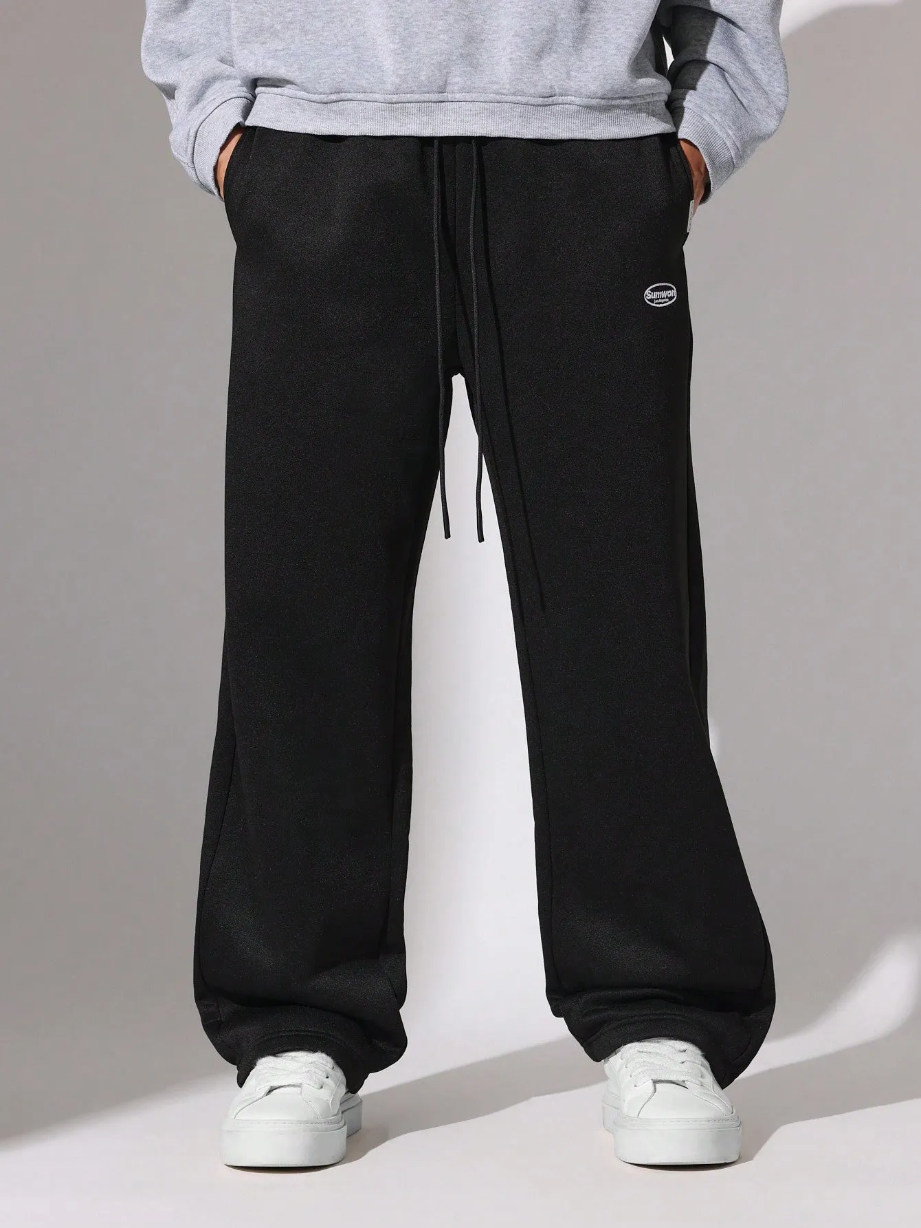 Skater Fit Sweatpants With Embroidered Logo