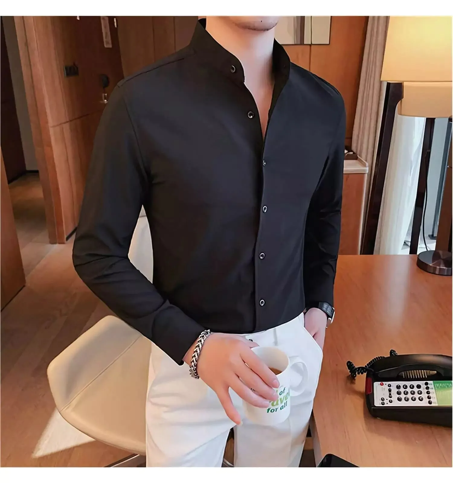 Slim Fit Tuxedo Shirt