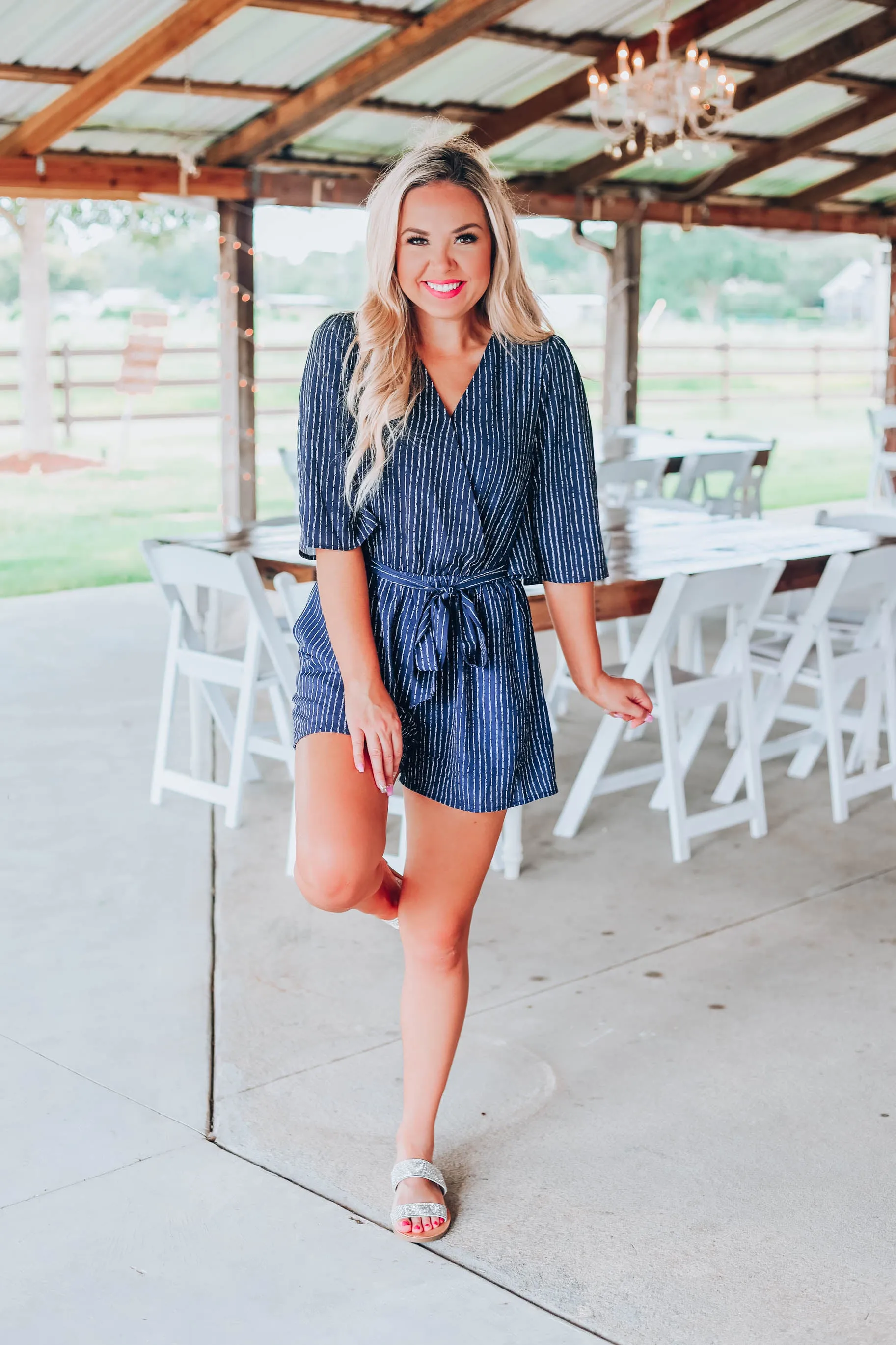 Sophisticated Striped Romper