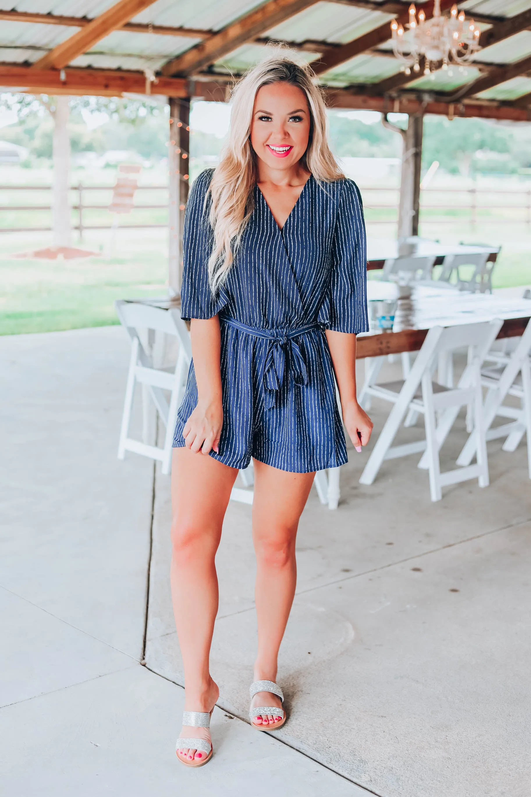 Sophisticated Striped Romper