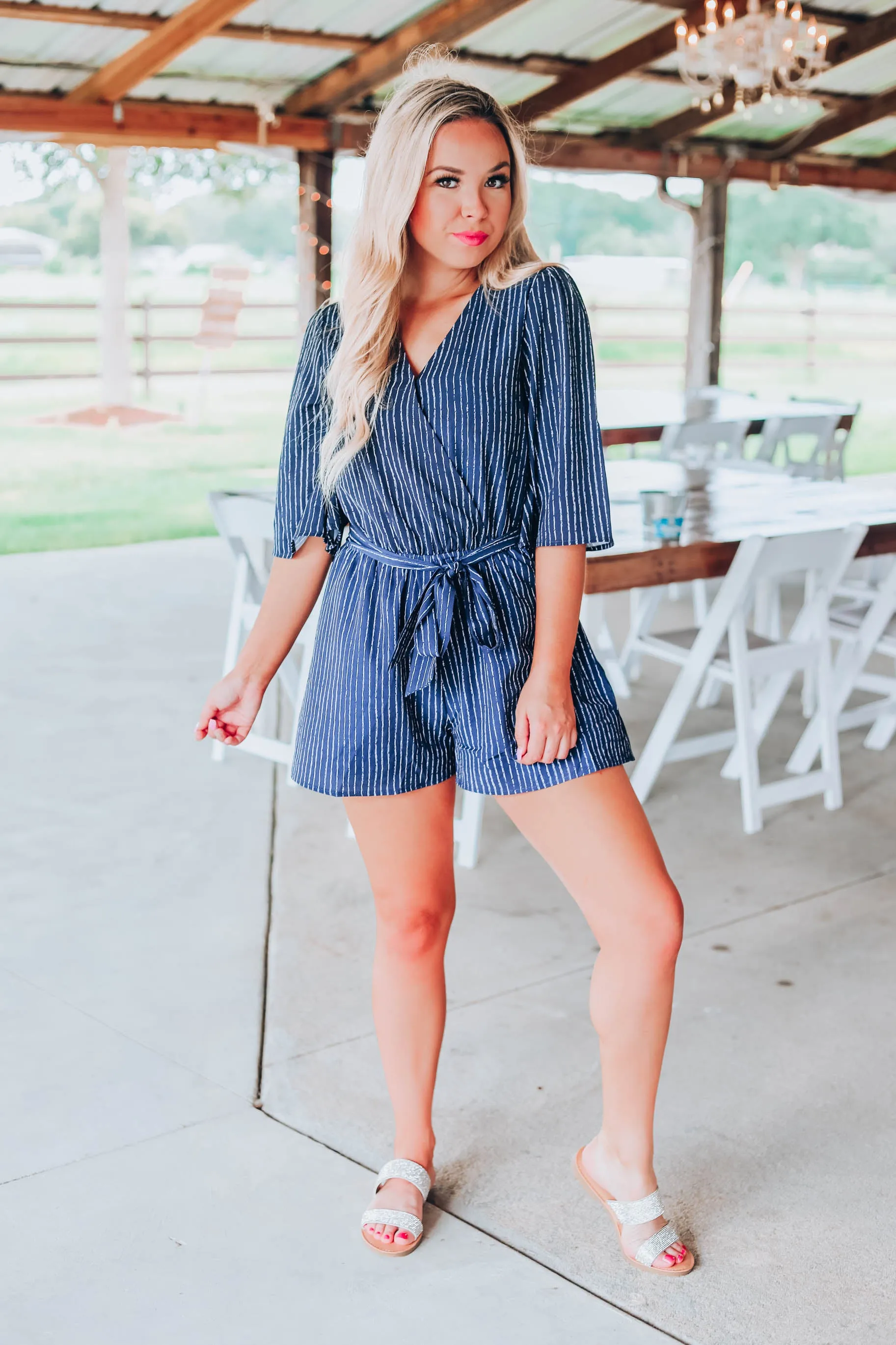 Sophisticated Striped Romper