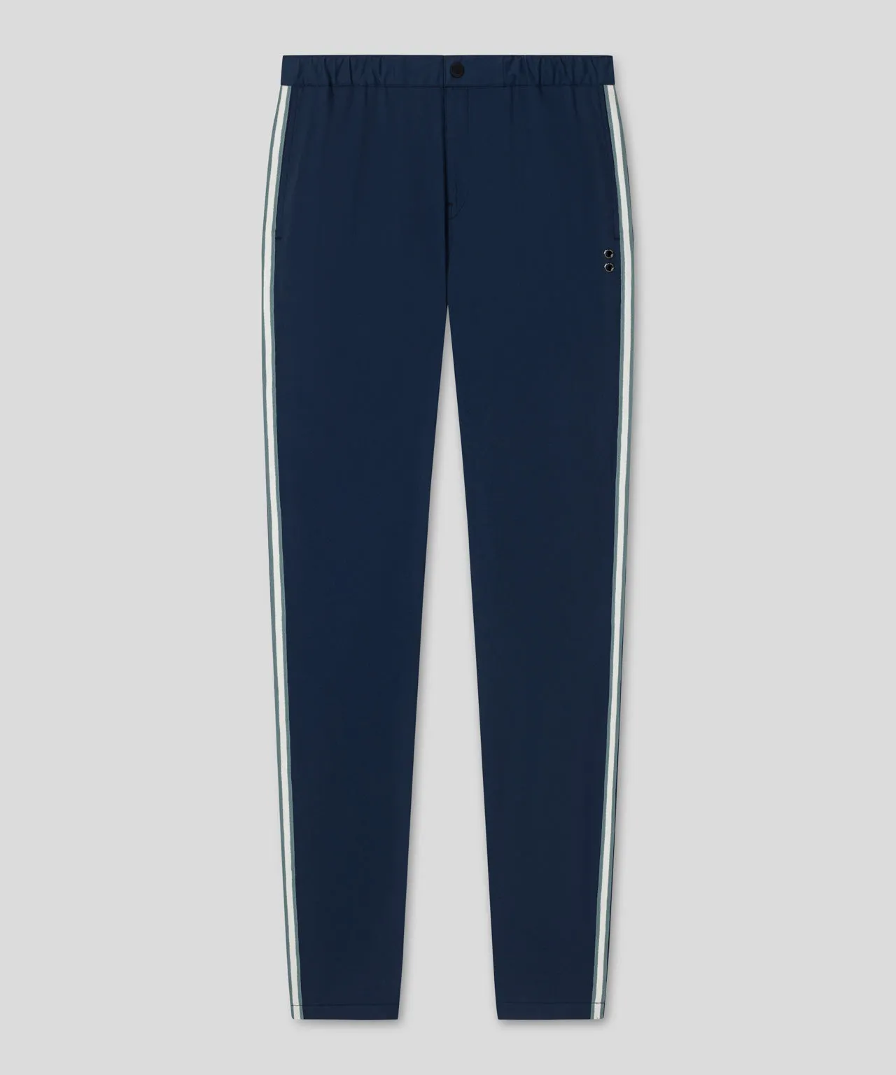 Sports Chino Pants w. Side Stripes: Deep Ocean