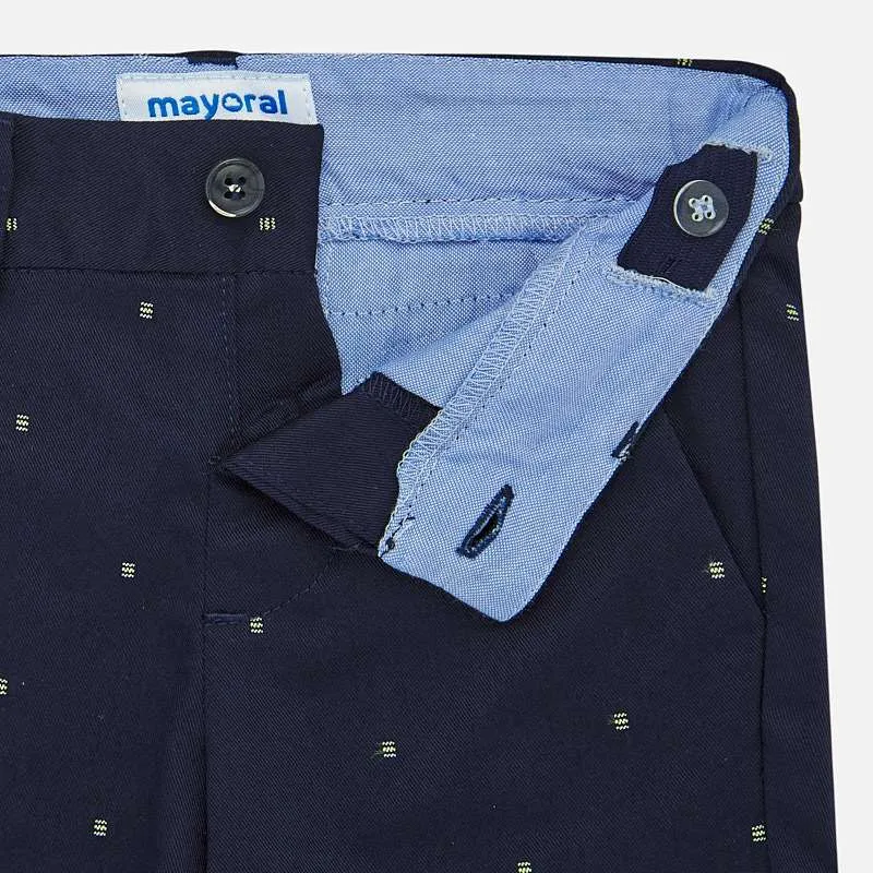 SS20 Mayoral Toddler Boys Navy Blue Patterned Shorts 1279