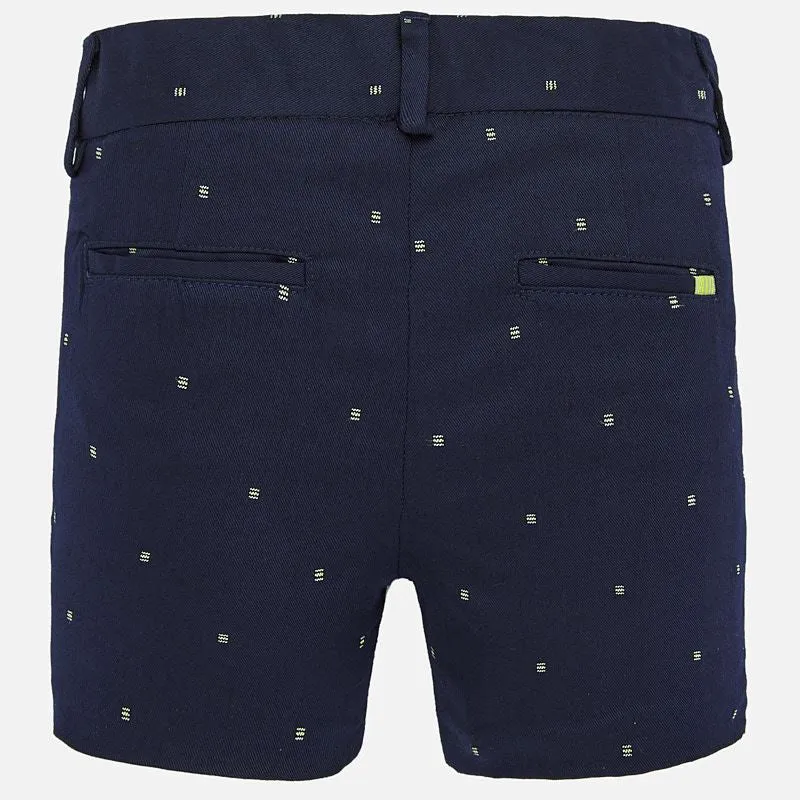 SS20 Mayoral Toddler Boys Navy Blue Patterned Shorts 1279