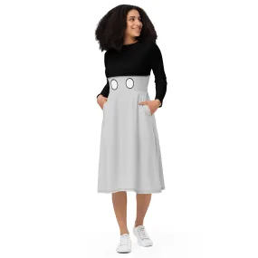 Steamboat long sleeve midi dress