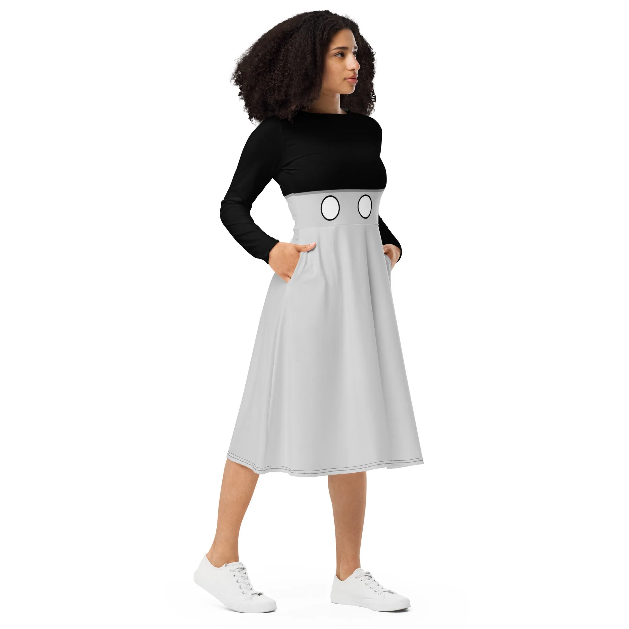 Steamboat long sleeve midi dress