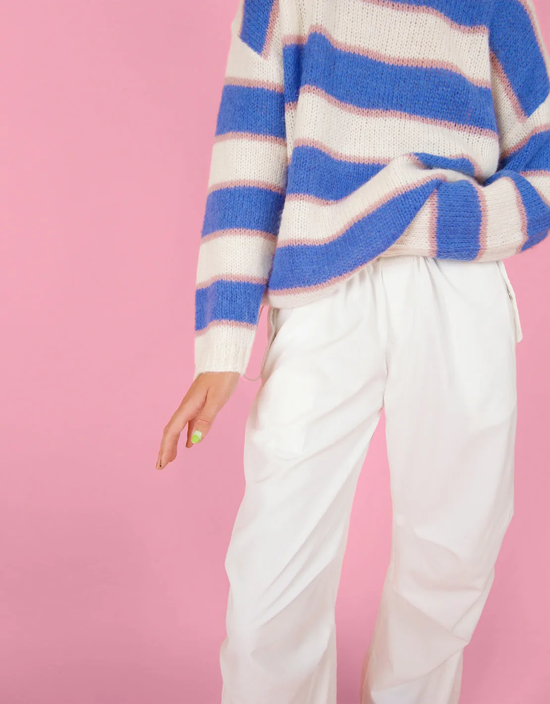 Striped knit sweater