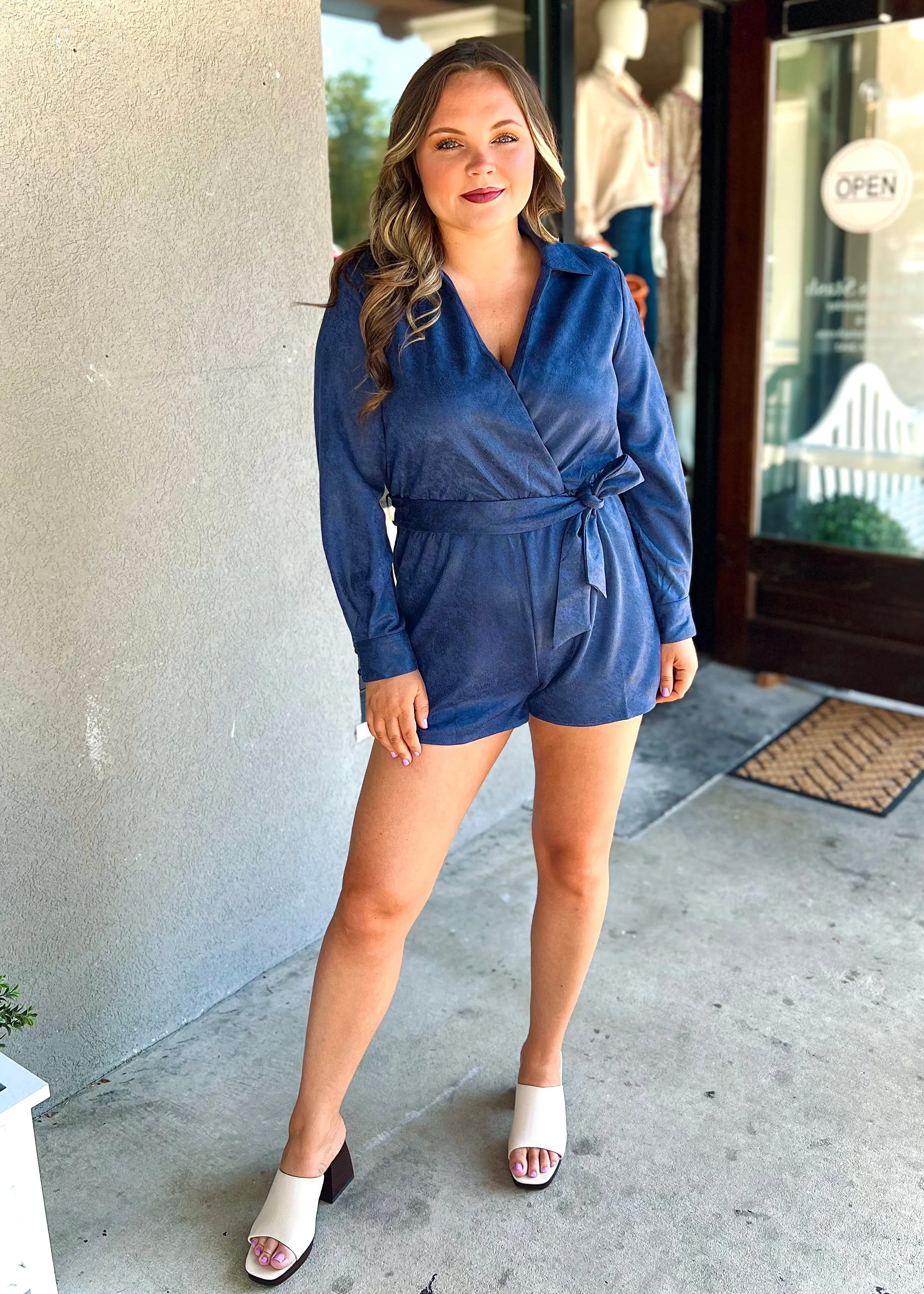 Suede Romper