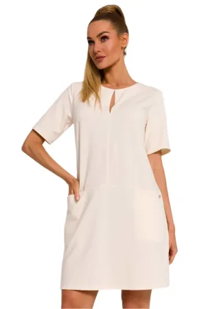 TEEK - Classic Solid Pocketed Shift Dress