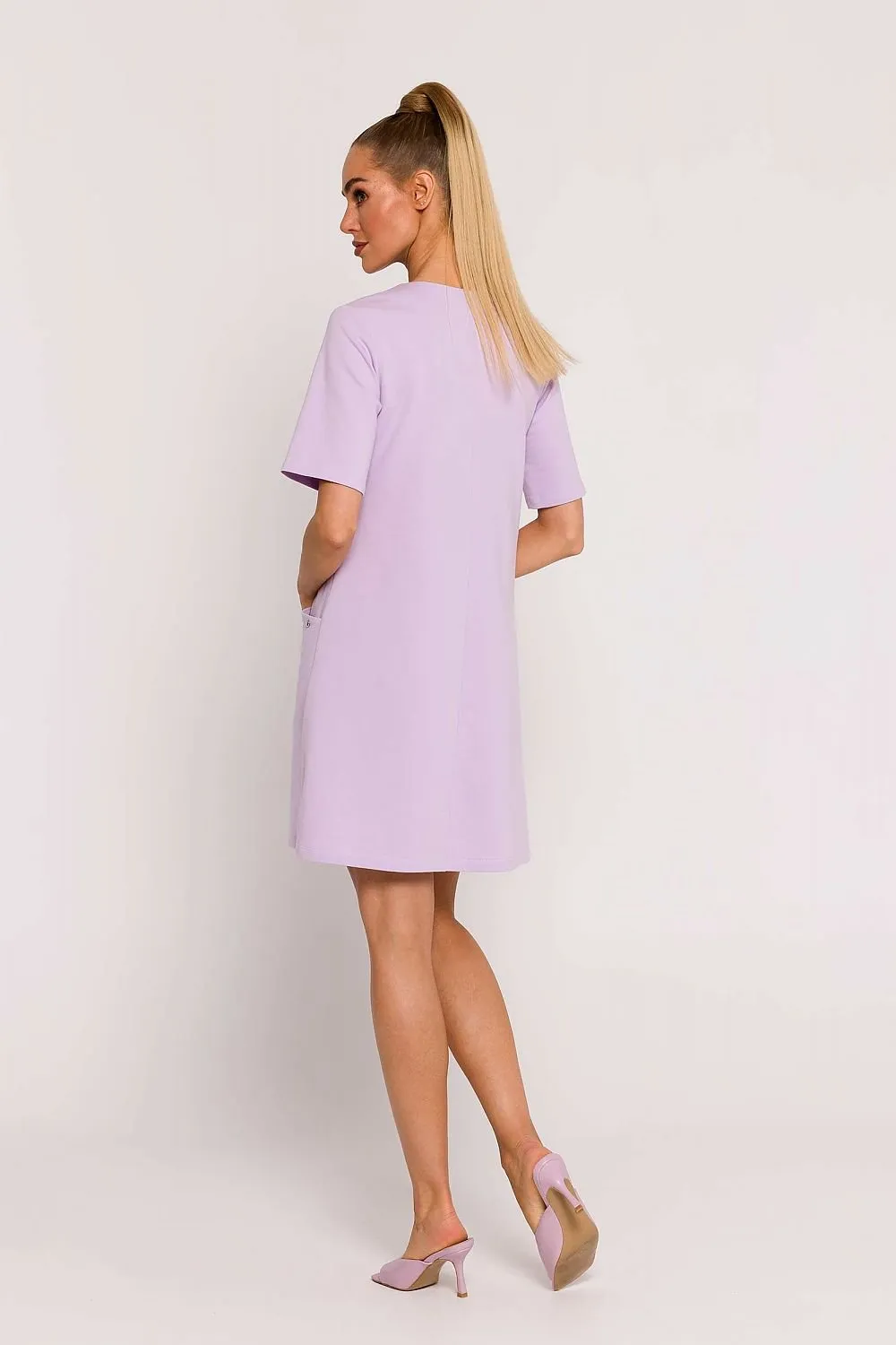 TEEK - Classic Solid Pocketed Shift Dress