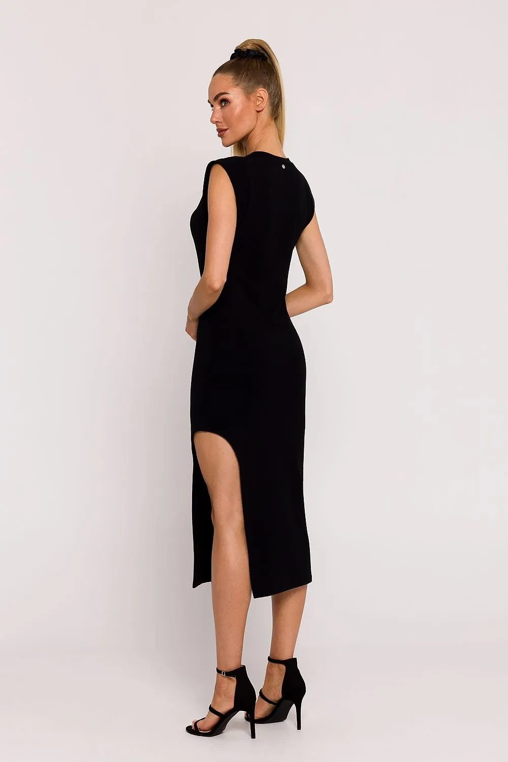 TEEK - Shrug Shoulder Curved Slit Sleeveless