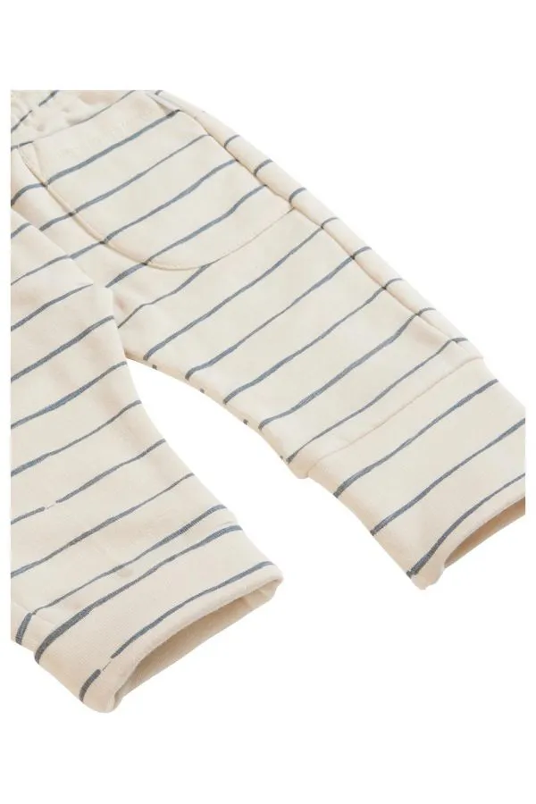 The Benjamin Stripe Joggers - Whitecap - BABY