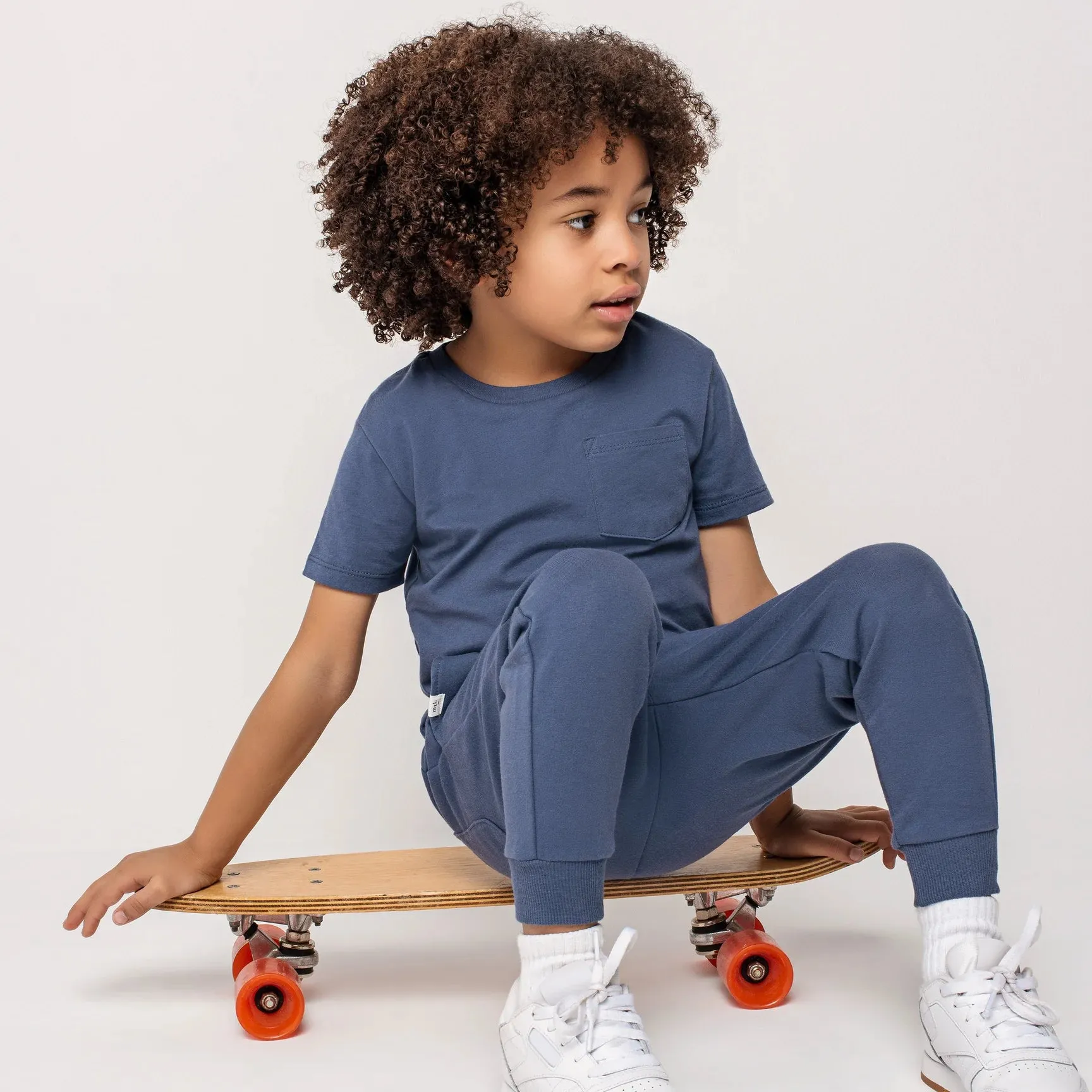 The Miles Basic Vintage Blue Joggers - KIDS