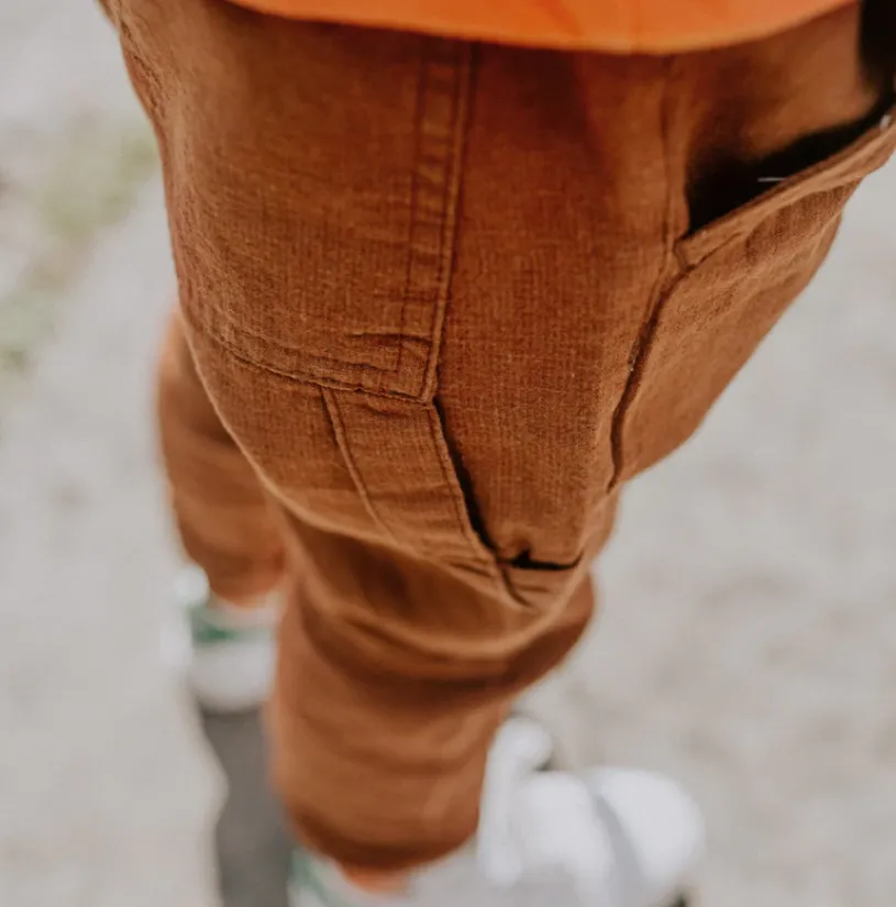 The Penny Linen Pants - Rust - KIDS