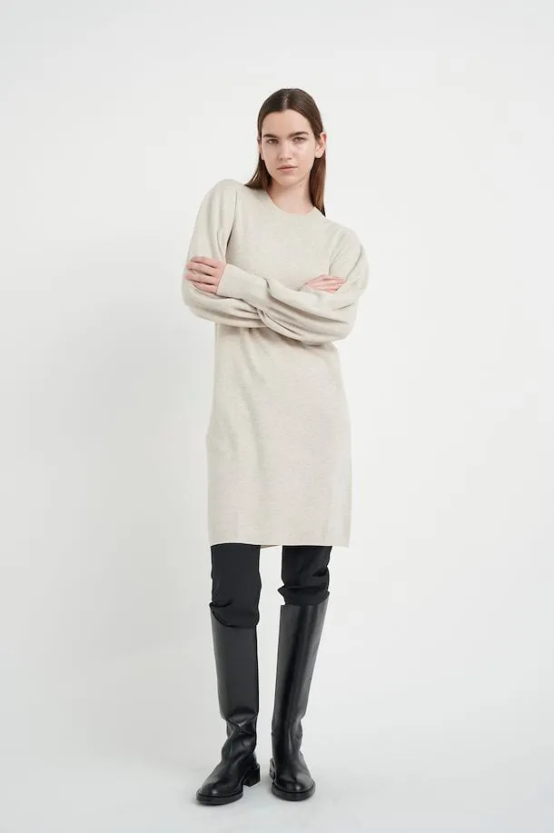 The Sammy Sweater Dress by InWear - Taupe - PLUS