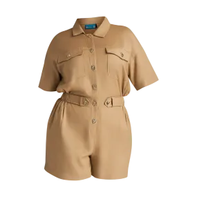 THE STROMBUS ROMPER-KHAKI