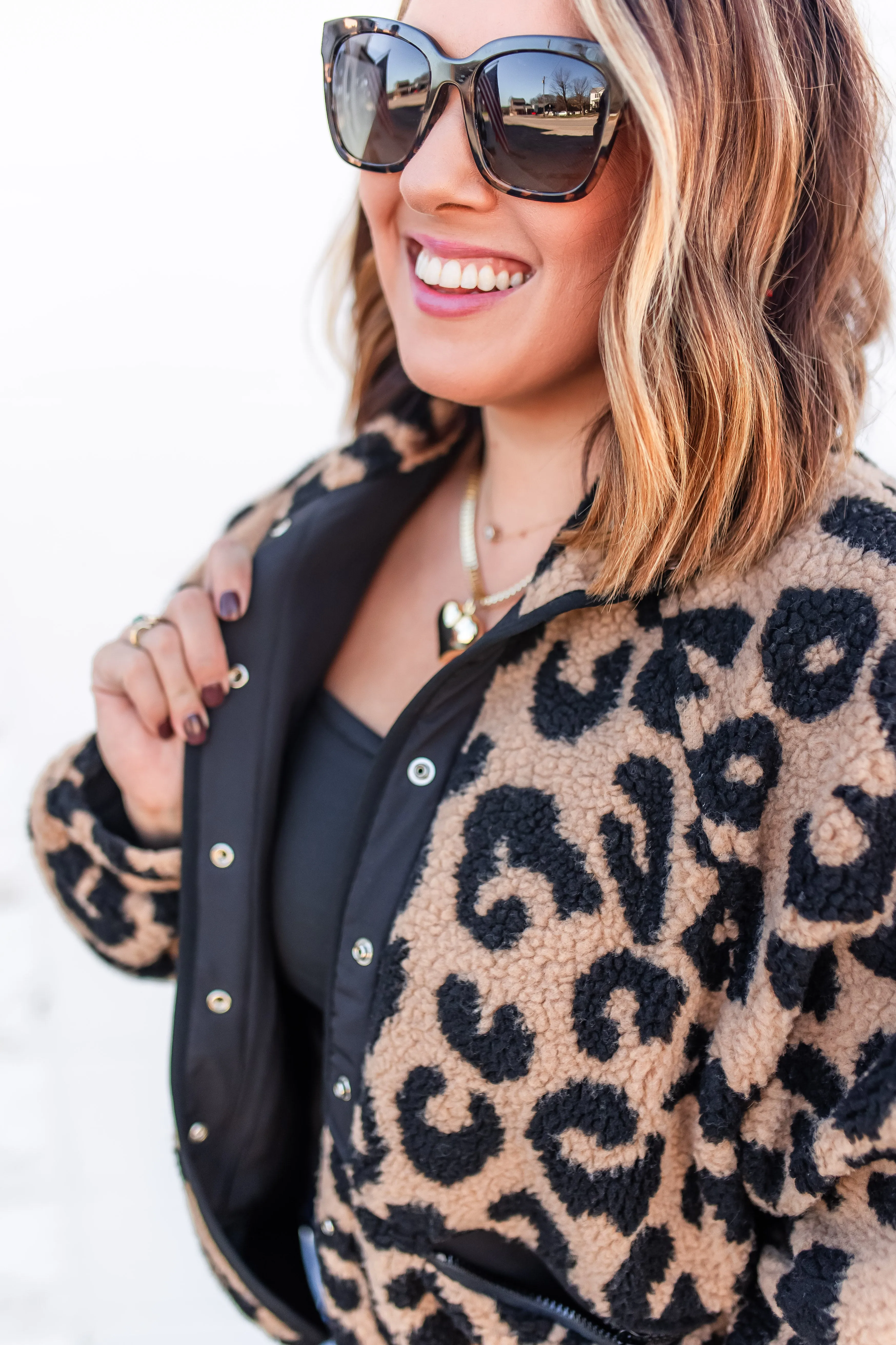 The Wild One Leopard Sherpa Coat