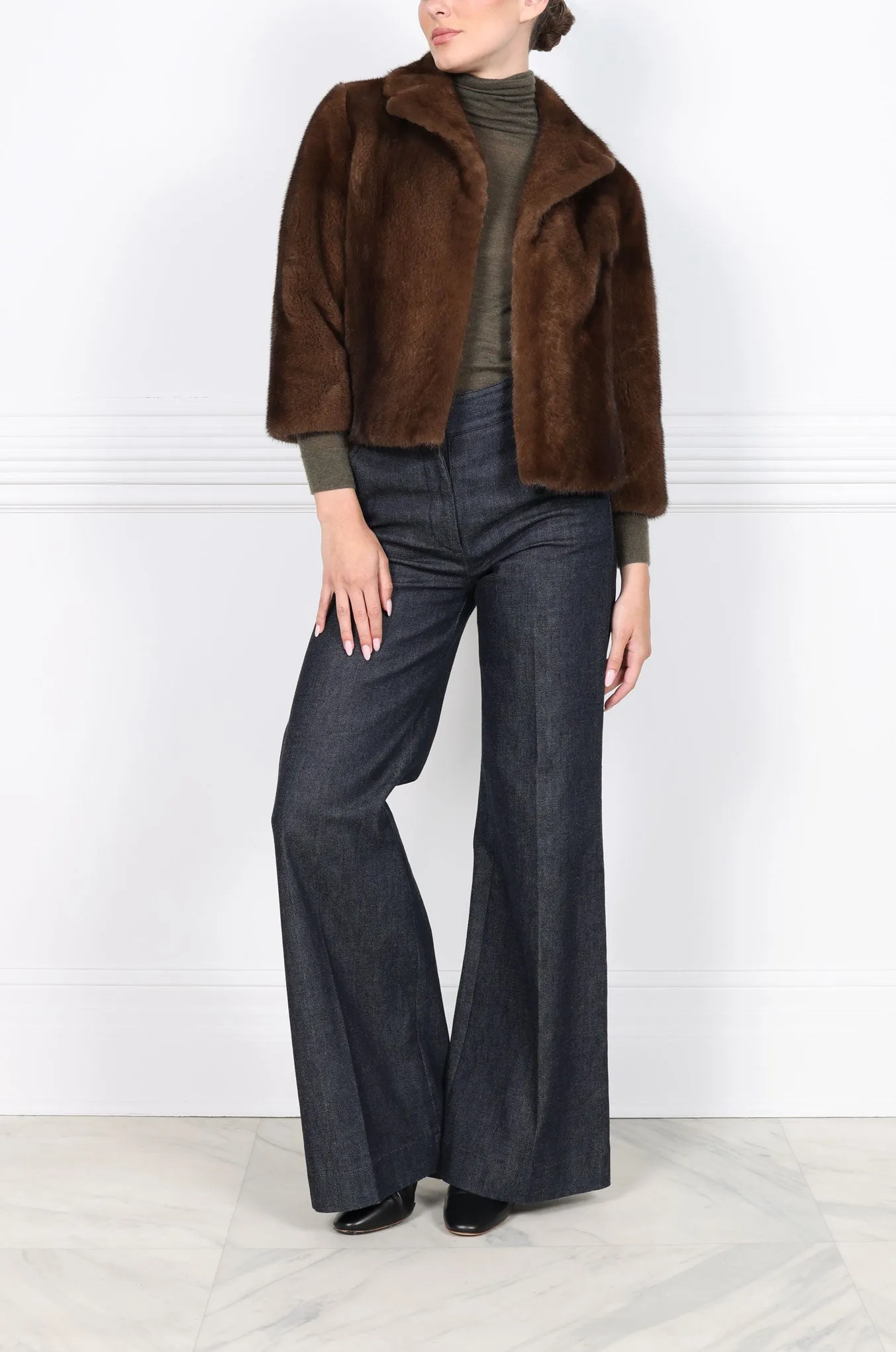 The Zion Cropped Mink Fur Jacket