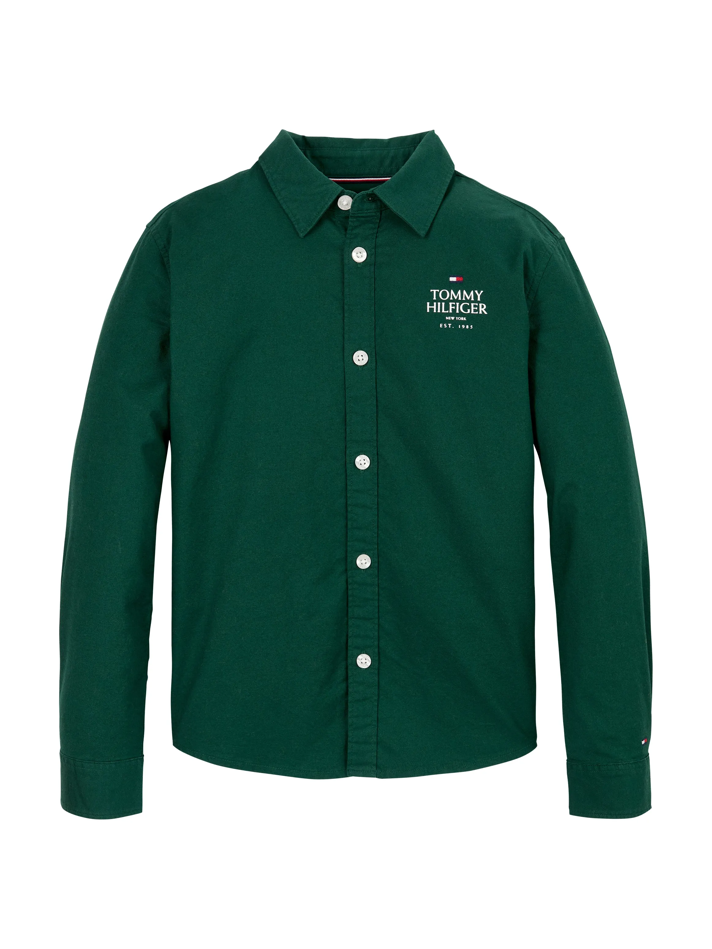 Tommy Hilfiger Boys Green Oxford Shirt