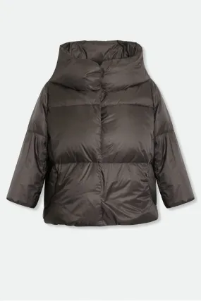 TRENTO WIDE COLLAR CROP IN GOOSE DOWN JACKET