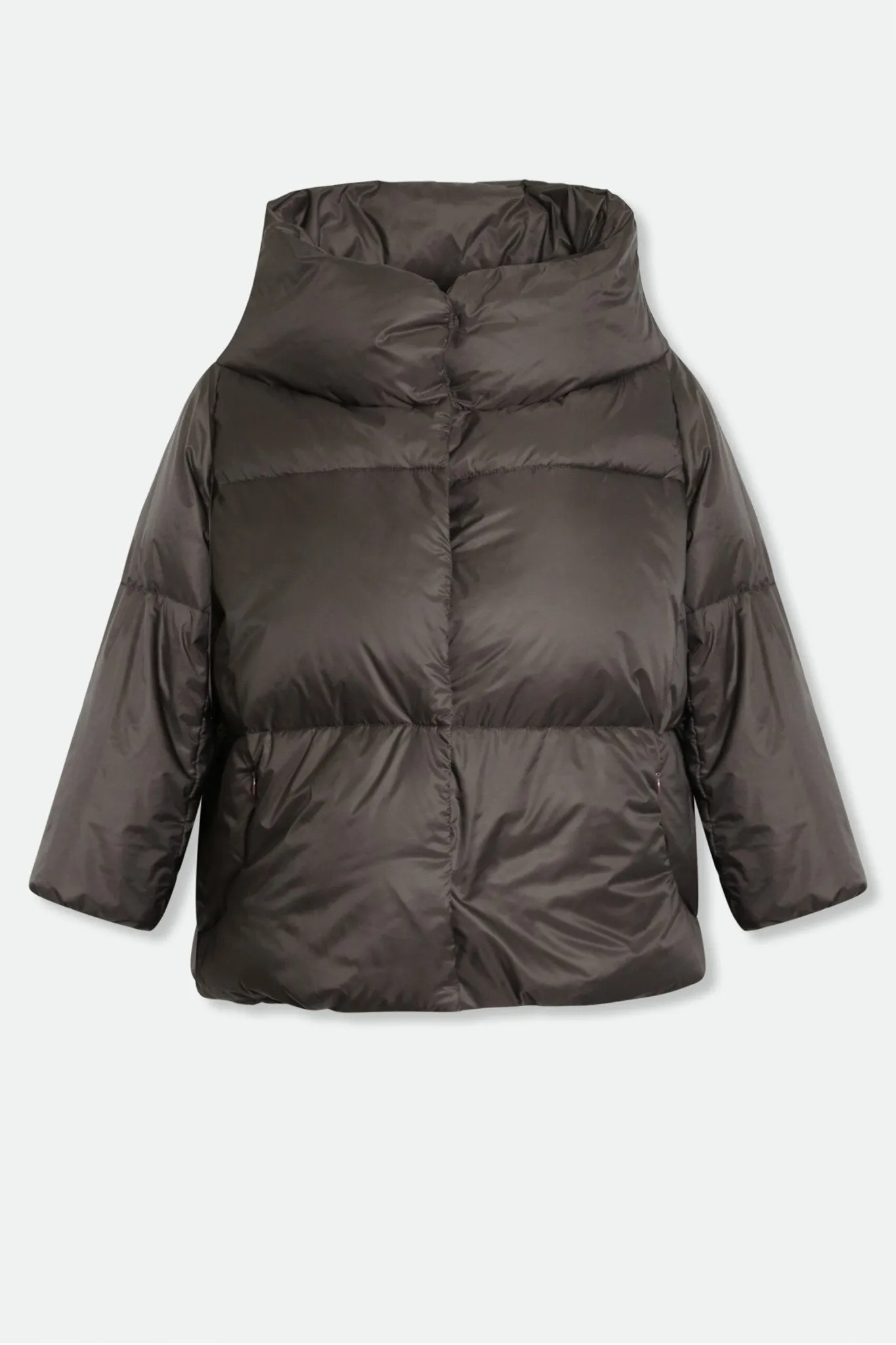 TRENTO WIDE COLLAR CROP IN GOOSE DOWN JACKET