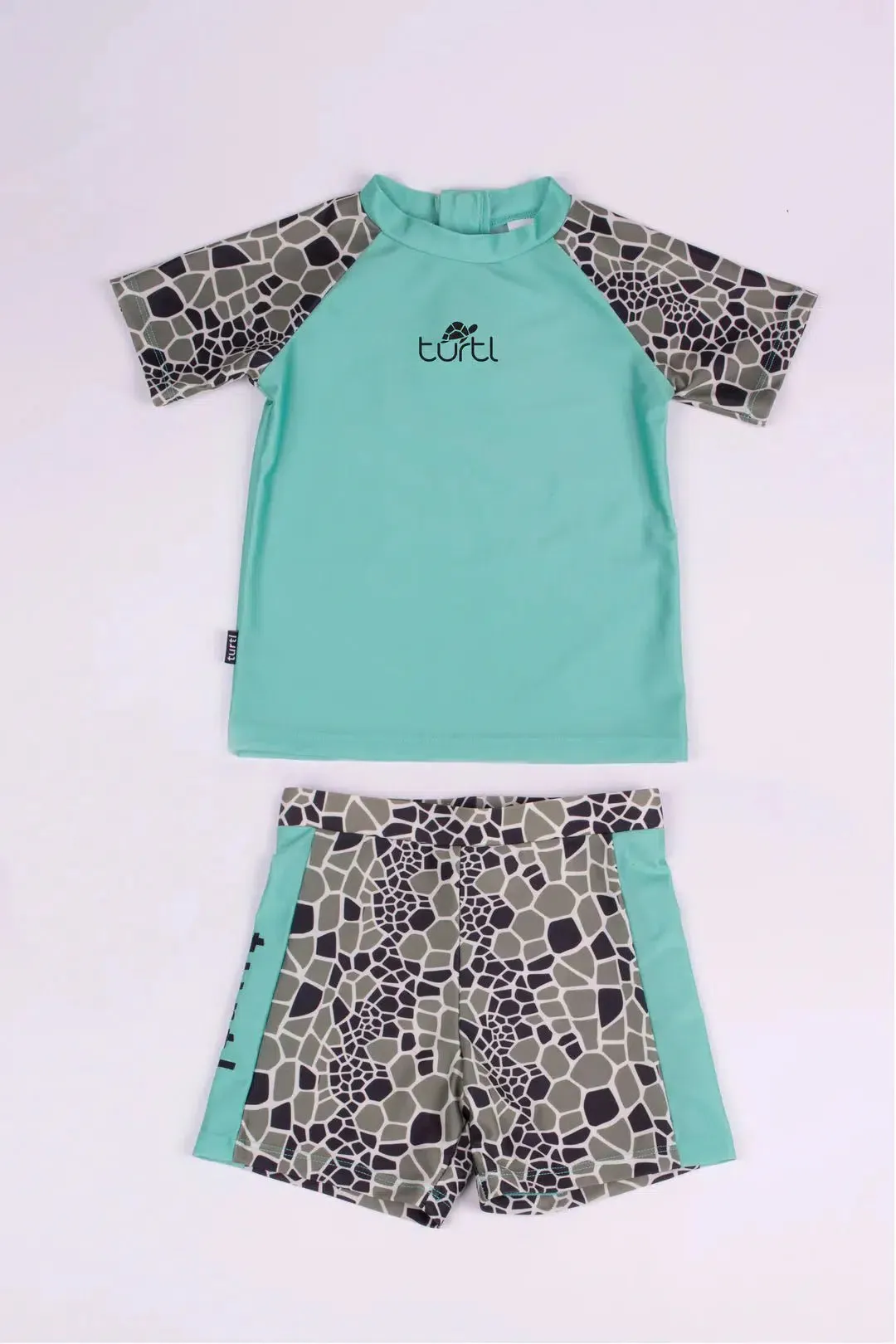 TURTL Short Swim Set in aqua