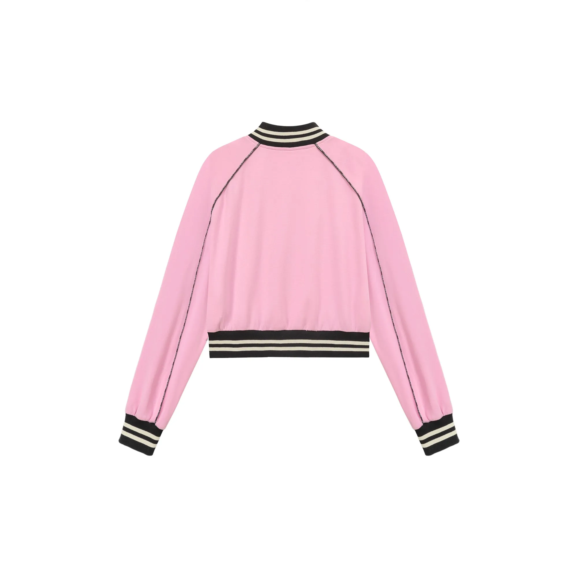 Varsity Color Sporty Cropped Jacket