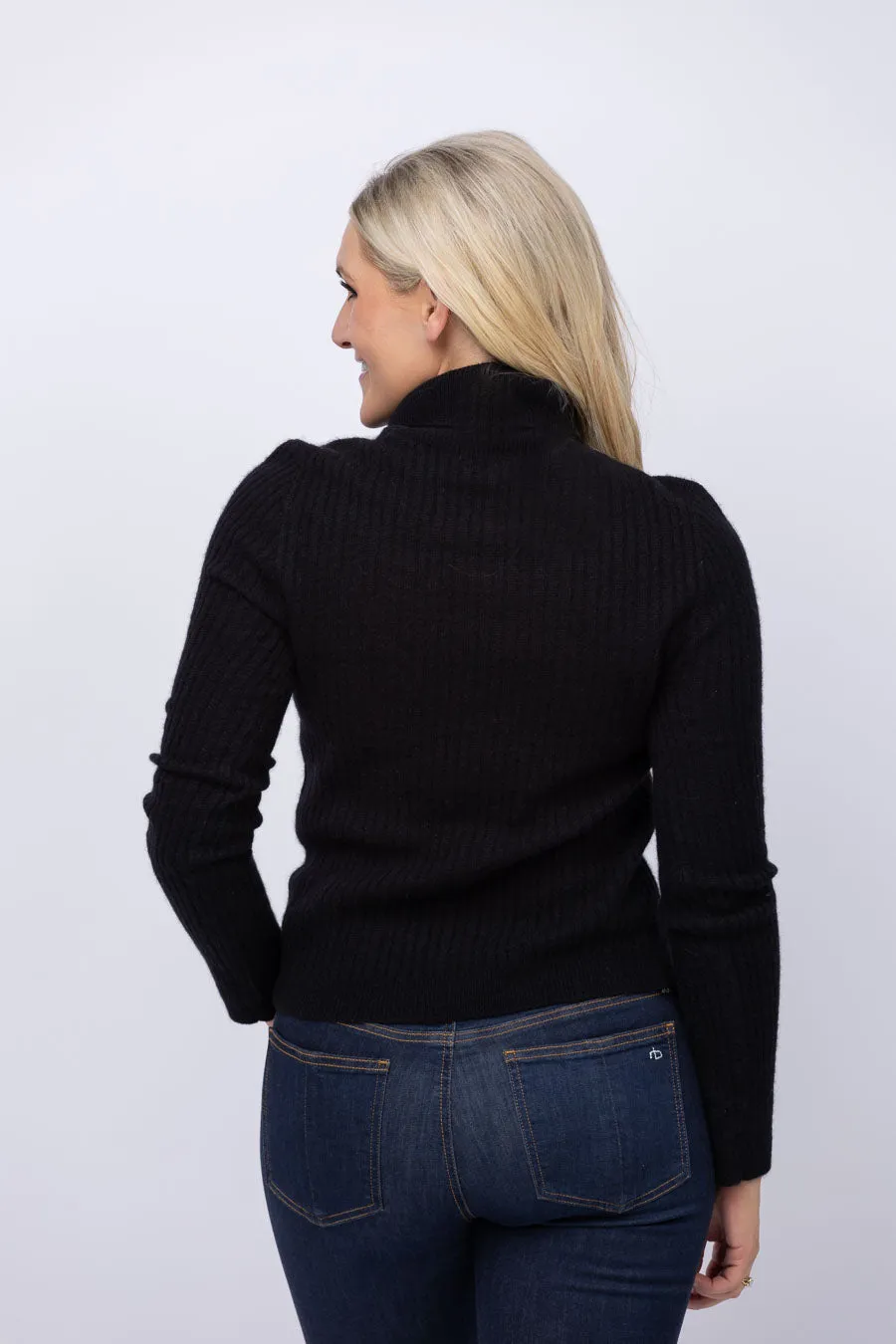 Velvet Lori Cashmere Sweater in Black