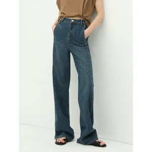 Vintage High waist Straight leg Blue Jeans