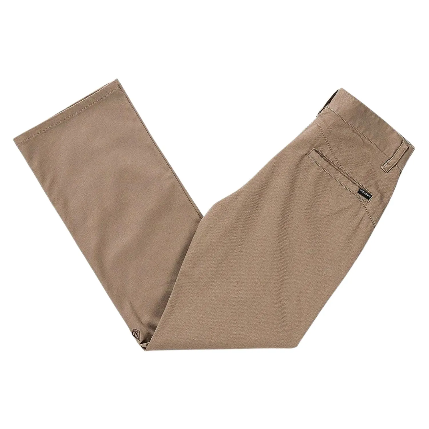 Volcom Youth Boys Frickin Regular Stretch Chino Trousers - Khaki