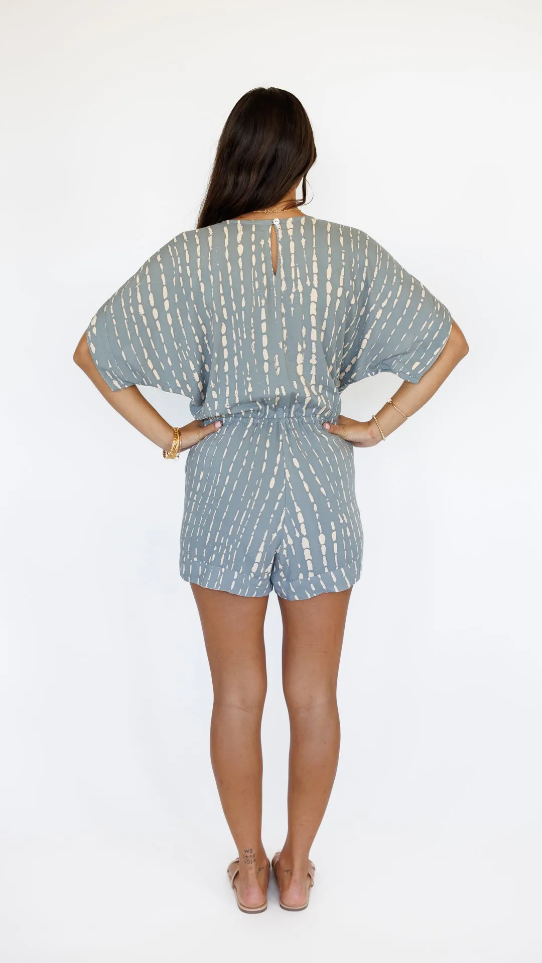 Wailea Romper / Current Grey