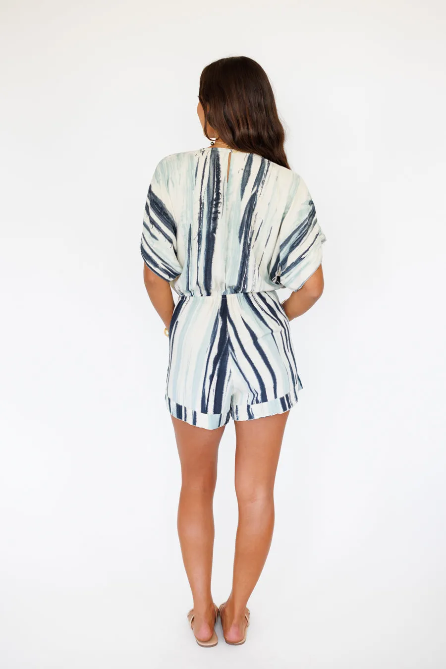 Wailea Romper / Swell Blue