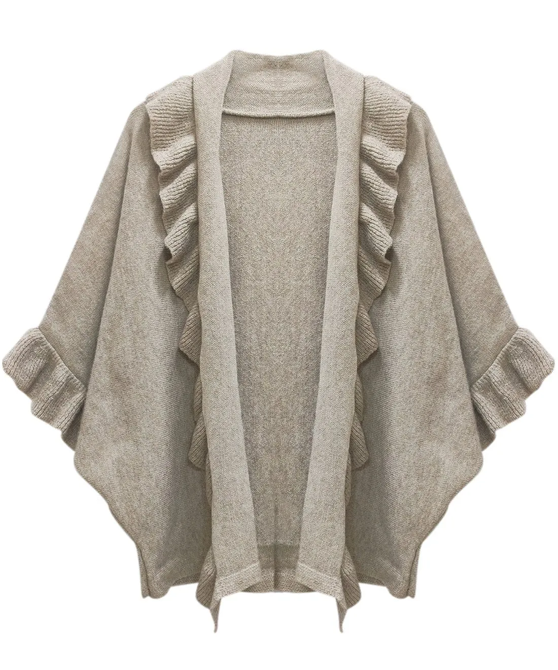 WCC320107 Yolanda Ruffle Knit Cardigan