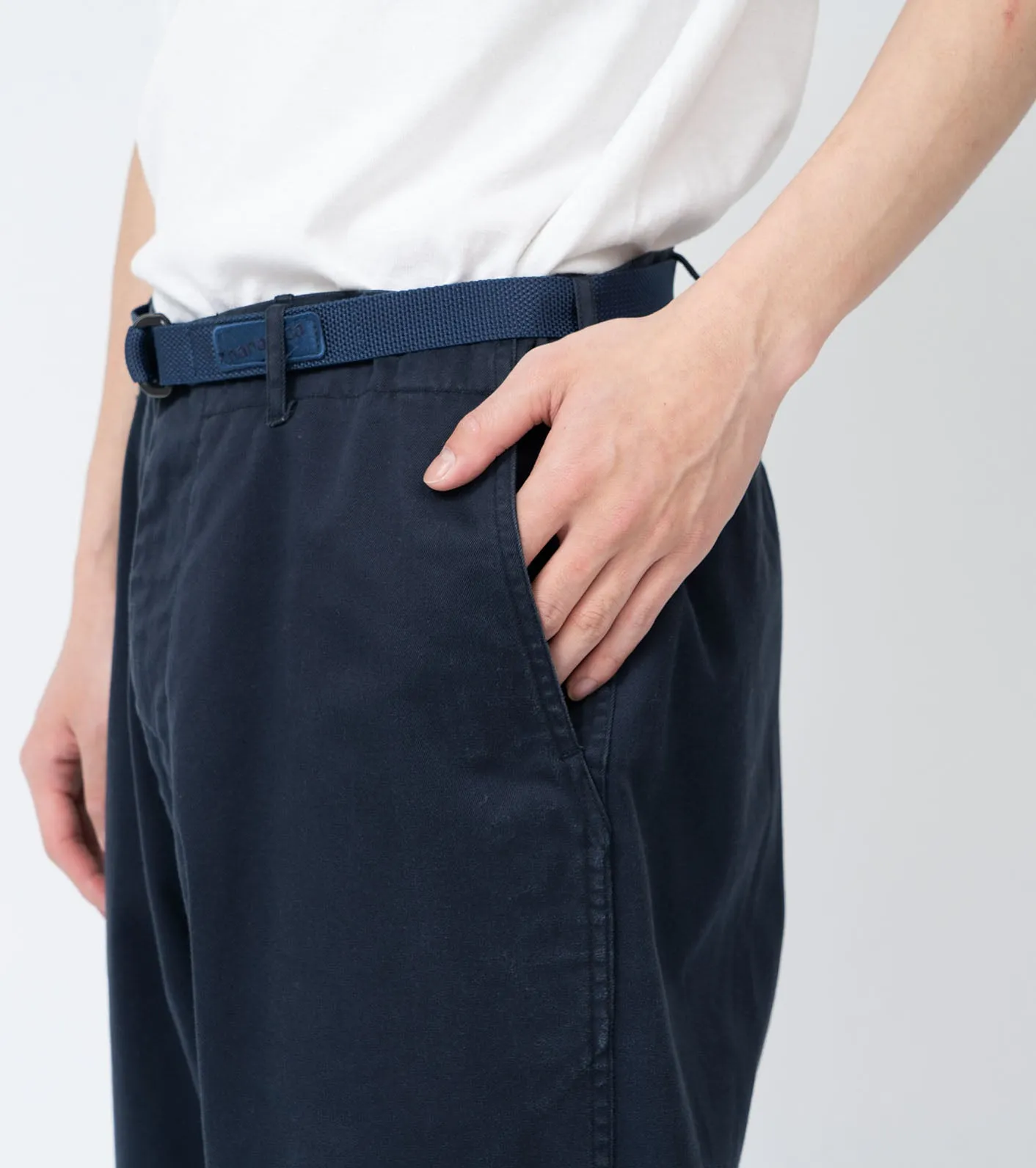 Wide Chino Pants - Navy