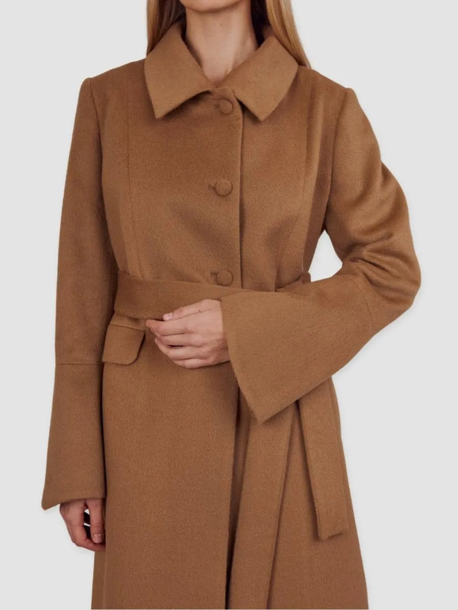 Women's Baby Alpaca Princesa Coat - Camel